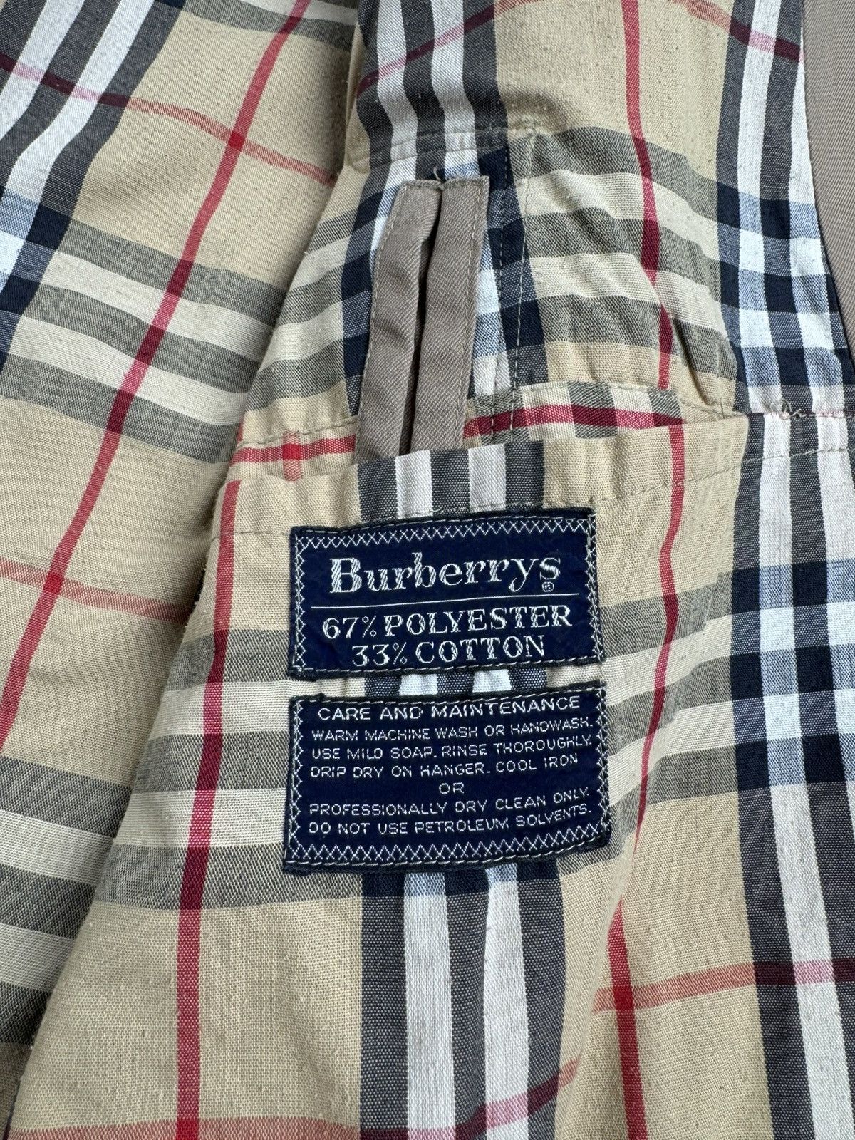 Burberry Burberrys 52 Large Nova Check 90S Trench Coat Jacket Blazer Size US L / EU 52-54 / 3 - 8 Thumbnail