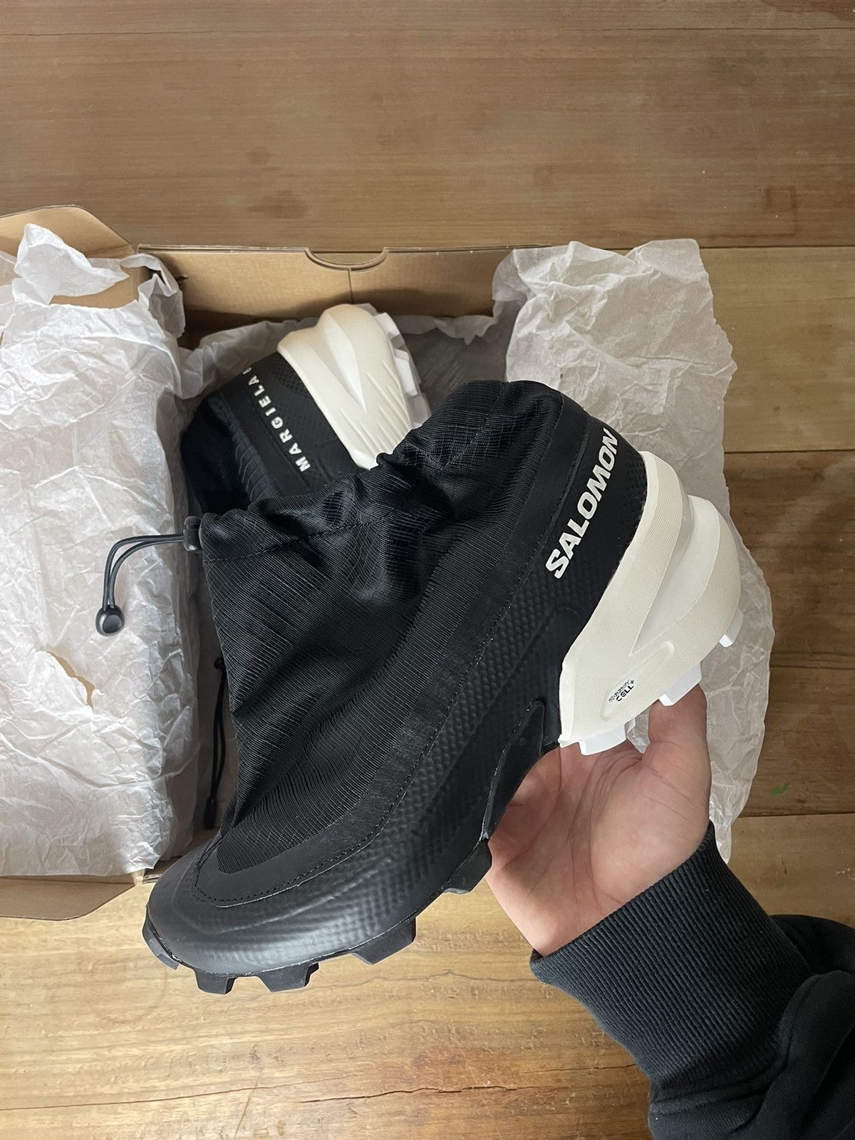 image of Avant Garde x Maison Margiela Mm6 X Salomon Cross Low Shoes in Black, Men's (Size 8)
