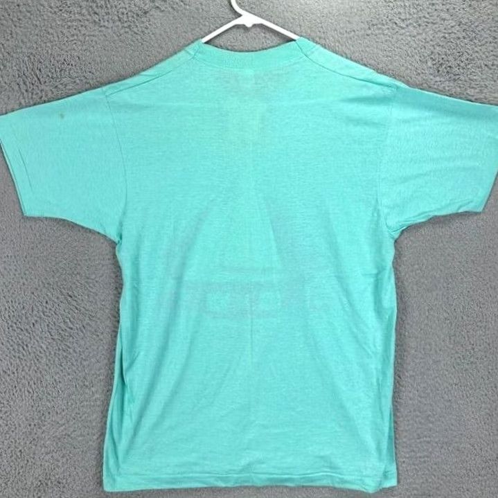 Vintage VINTAGE Screen Stars T-Shirt Mens Large Aqua Single Stitch Tee Made In USA NEW Size US L / EU 52-54 / 3 - 3 Thumbnail