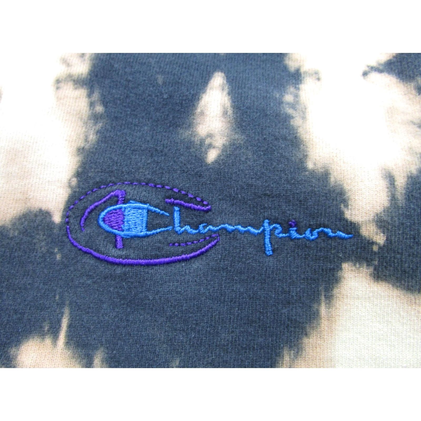 Champion Vintage Champion Hoodie XL Black Tan Bleach Tie Dye USA Made 90s Grunge Size US XL / EU 56 / 4 - 3 Thumbnail