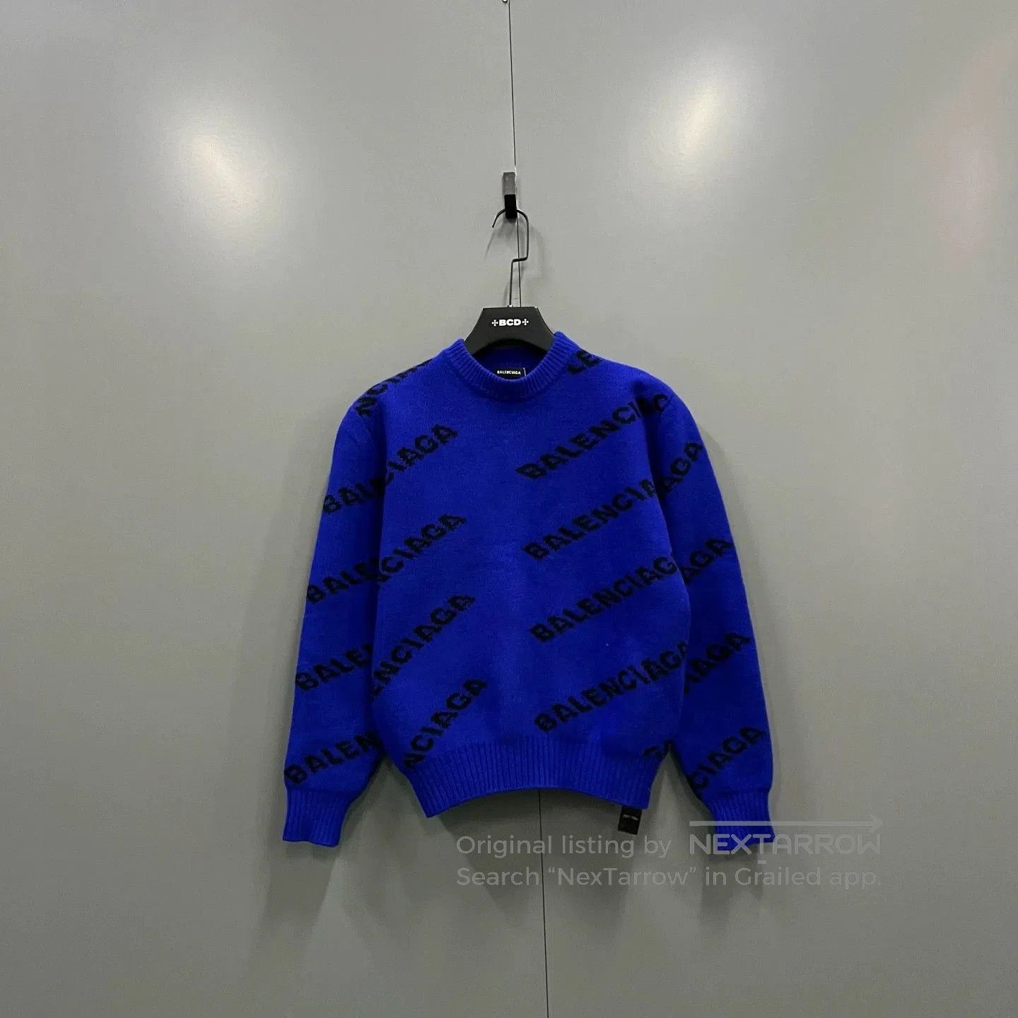 Balenciaga Balenciaga Blue Logo Sweater. Size US XS / EU 42 / 0 - 1 Thumbnail