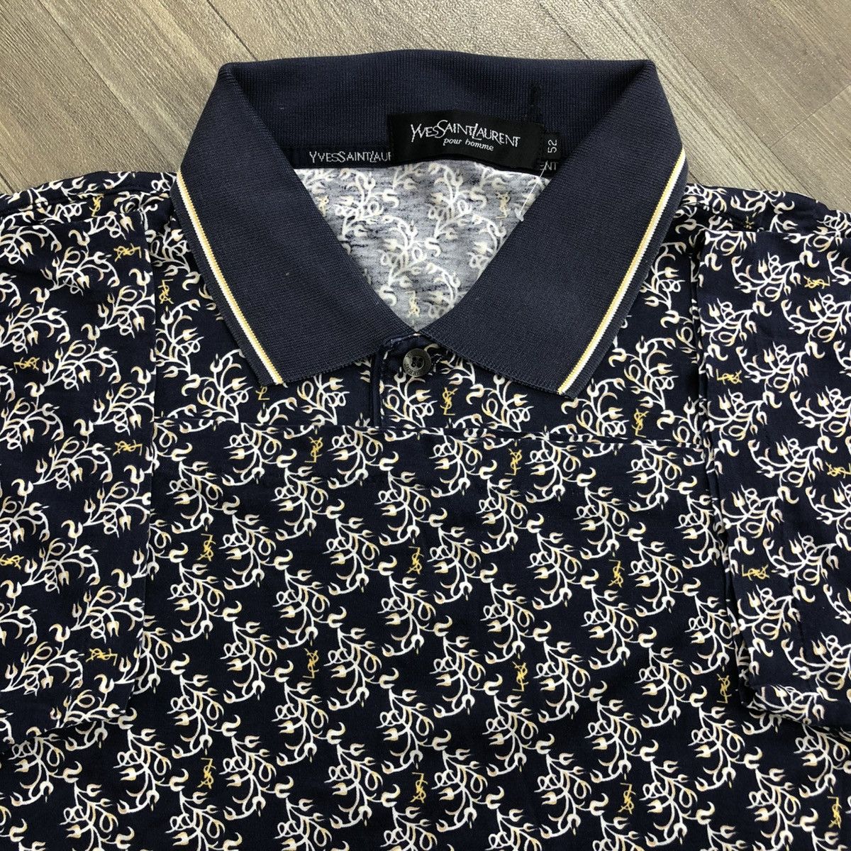 Yves Saint Laurent 1990s Yves Saint Laurent Pure Homme YSL Luxury Polo Shirt Size US M / EU 48-50 / 2 - 6 Thumbnail