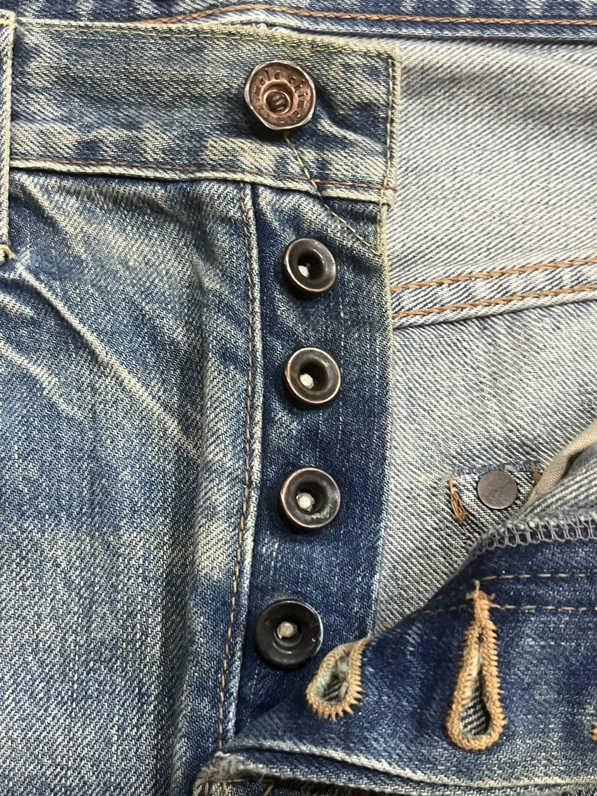 Chimala Japanese Brand Chimala Blue Washed Distressed Selvedge Jeans Size US 29 - 6 Thumbnail