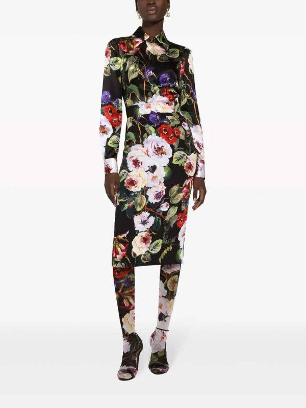 Dolce & Gabbana o1y0925 Floral-Print Shirt in Multicolor Size XS / US 0-2 / IT 36-38 - 3 Thumbnail