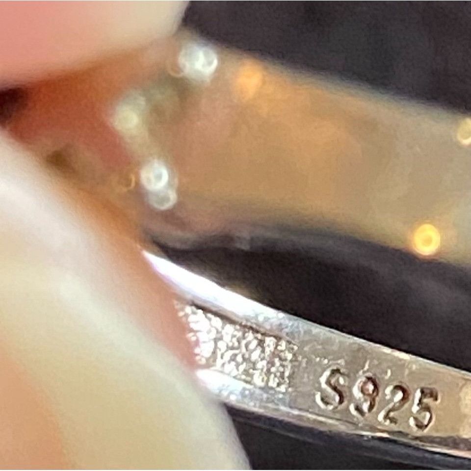 Other Cubic Zirconia or Glass 925 Sterling Wedding Set W/X Sz 8.75 Size ONE SIZE - 3 Thumbnail