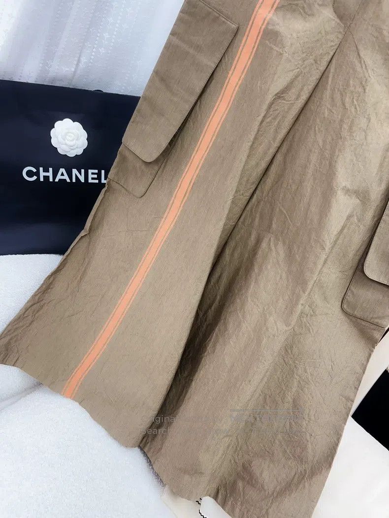Hermes Hermes Khaki and Orange Work Pants Skirt Size 42" / US 20 - 5 Thumbnail