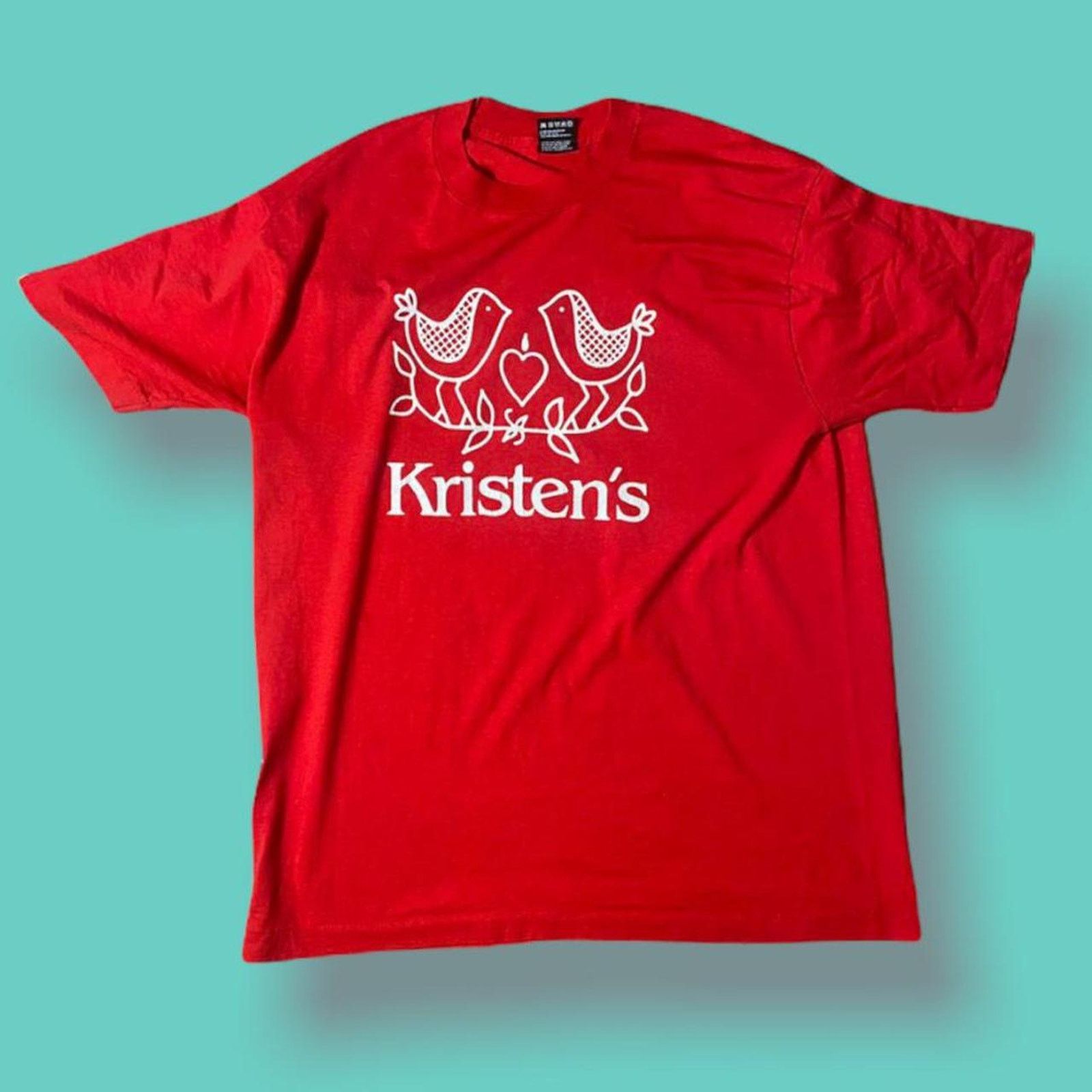 Vintage Vintage 90s kristens tee shirt Size US XL / EU 56 / 4 - 1 Thumbnail