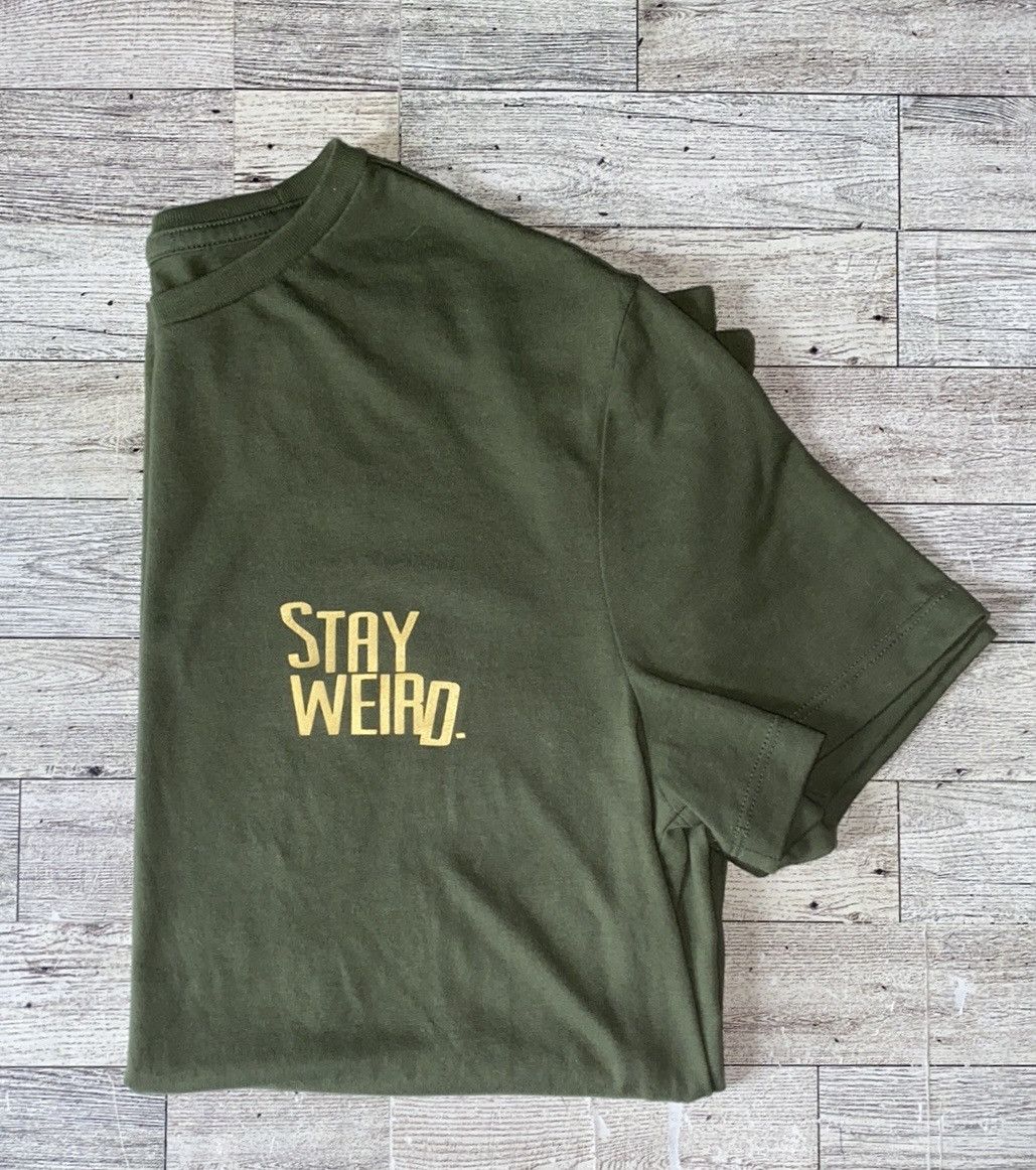 Other “Stay Weird”, Olive Green, Custom, Casual Crew Neck Tee Size US S / EU 44-46 / 1 - 3 Thumbnail