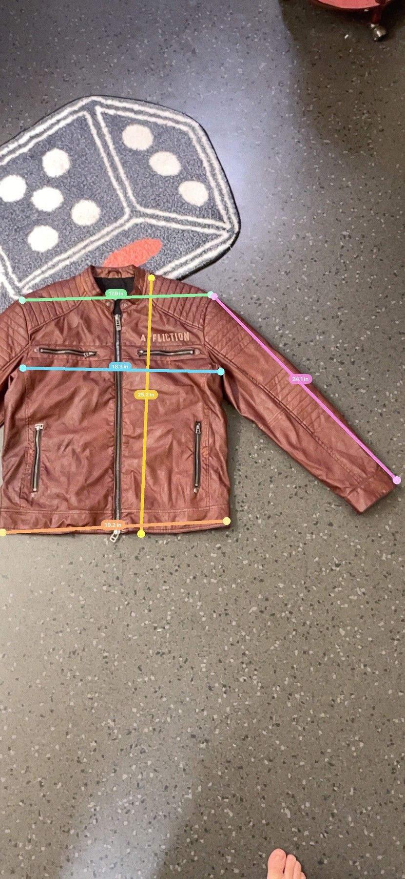Affliction Affliction Live Fast Brown Leather Jacket - XL Size US XL / EU 56 / 4 - 6 Thumbnail