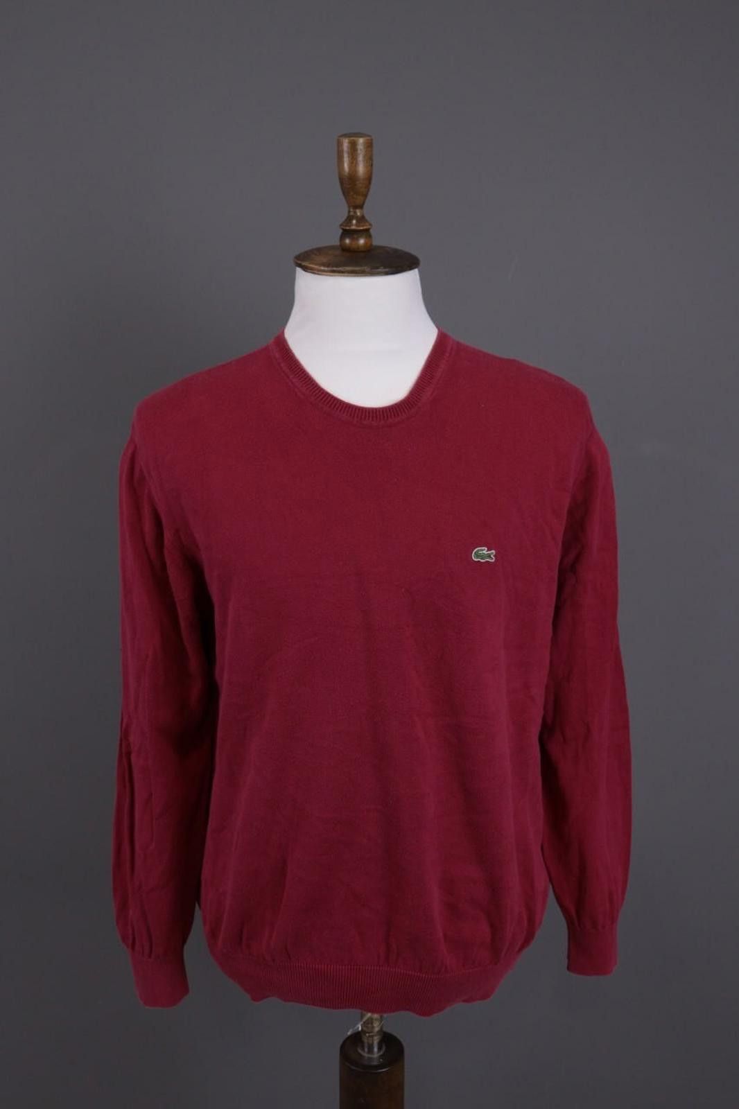 Lacoste Lacoste Red Crew Neck Knit Sweater Jumper Size 6/XL Size US M / EU 48-50 / 2 - 1 Thumbnail