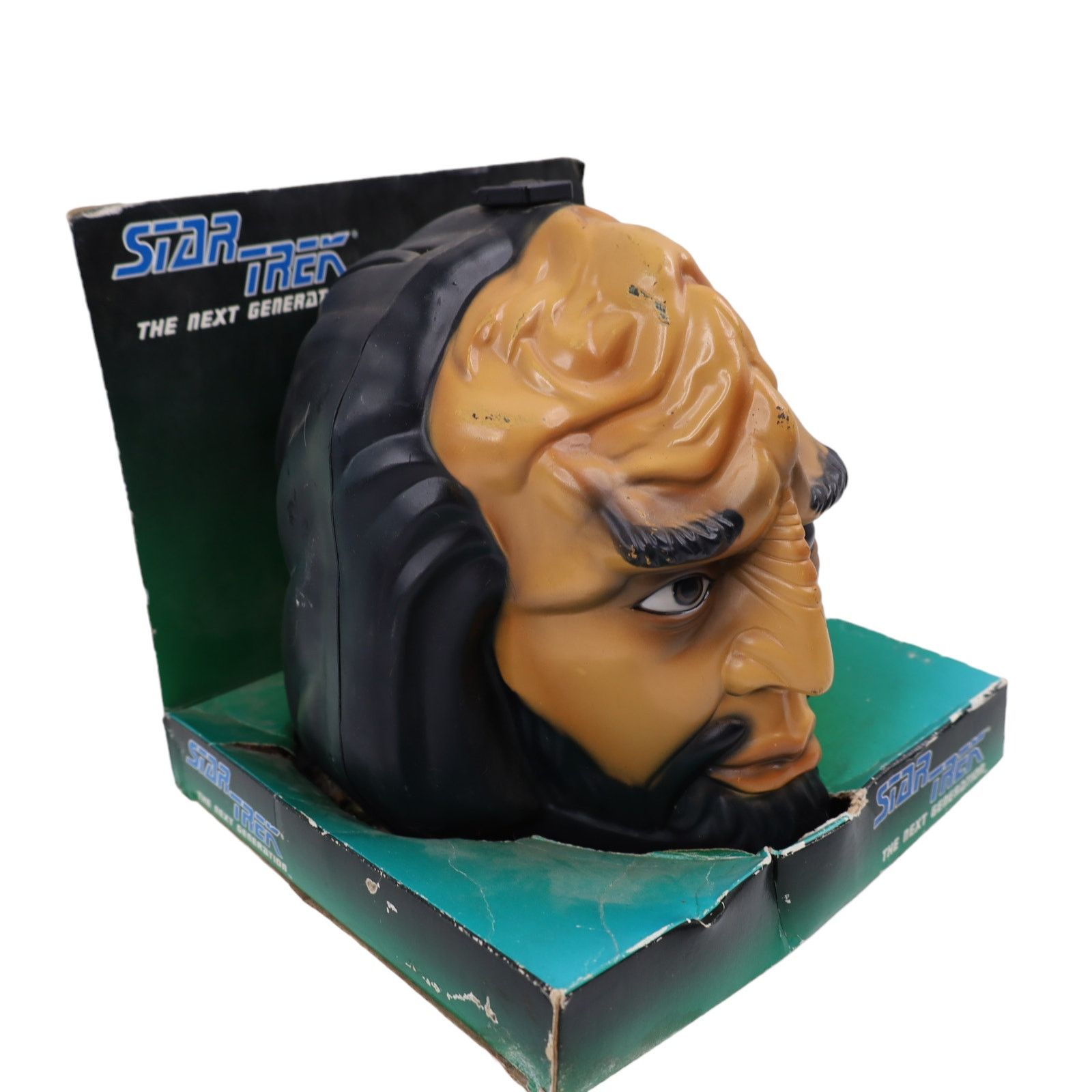 Vintage VTG 90s Star Trek The Next Generation Worf Talking Lunch Box Size ONE SIZE - 2 Thumbnail