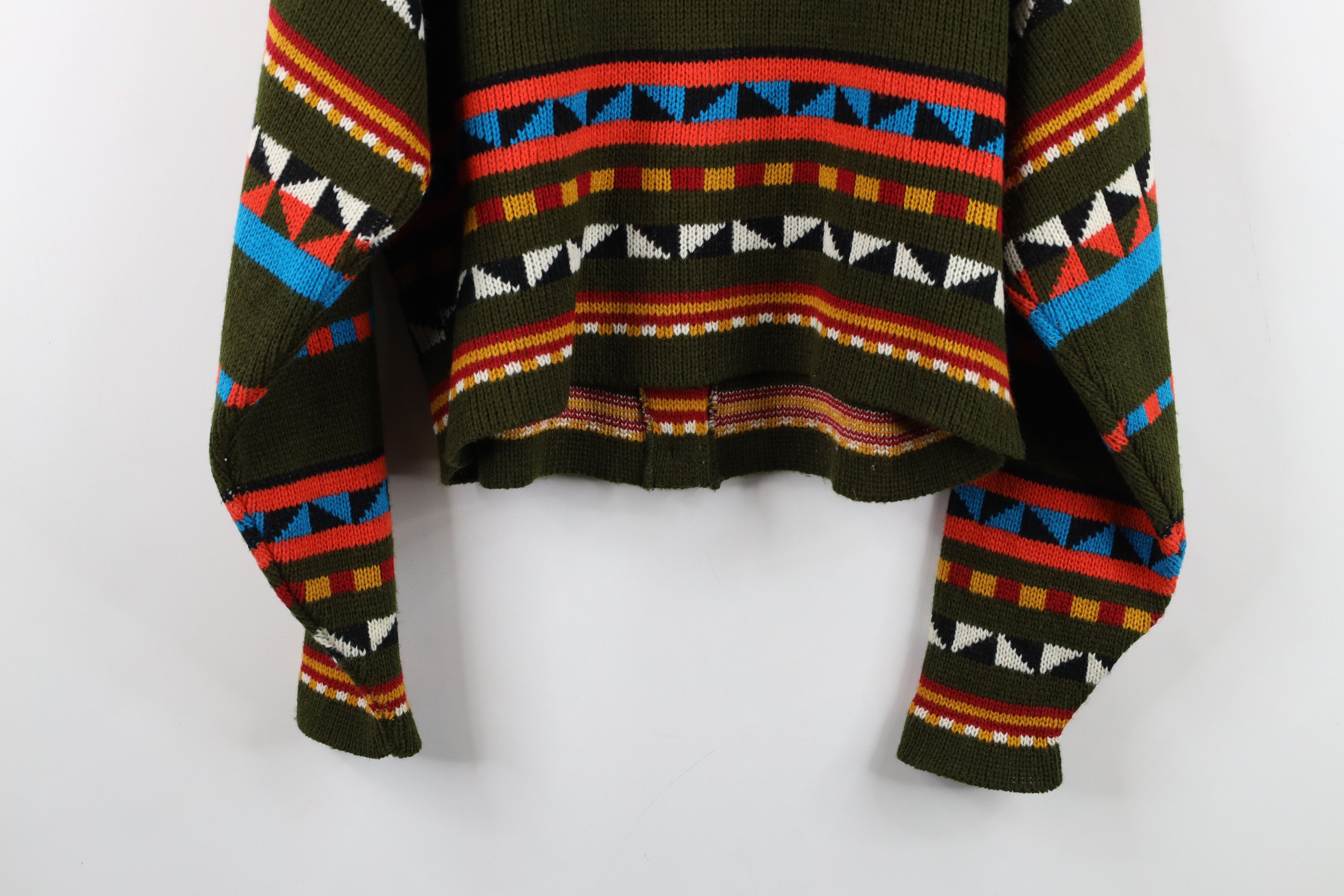 Vintage Vintage 80s Streetwear Geometric Knit Cardigan Sweater USA Size M / US 6-8 / IT 42-44 - 11 Thumbnail