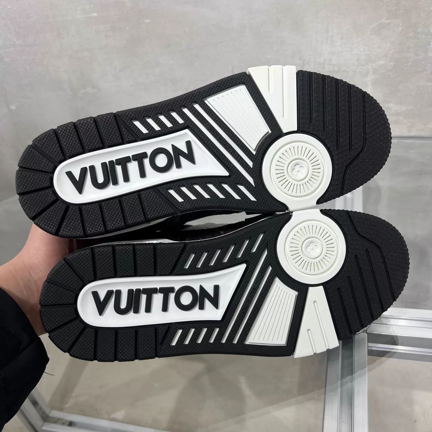 Louis Vuitton LV Trainer Black White Denim UK3/37 New Worn Once Size US 5.5 / IT 35.5 - 7 Thumbnail