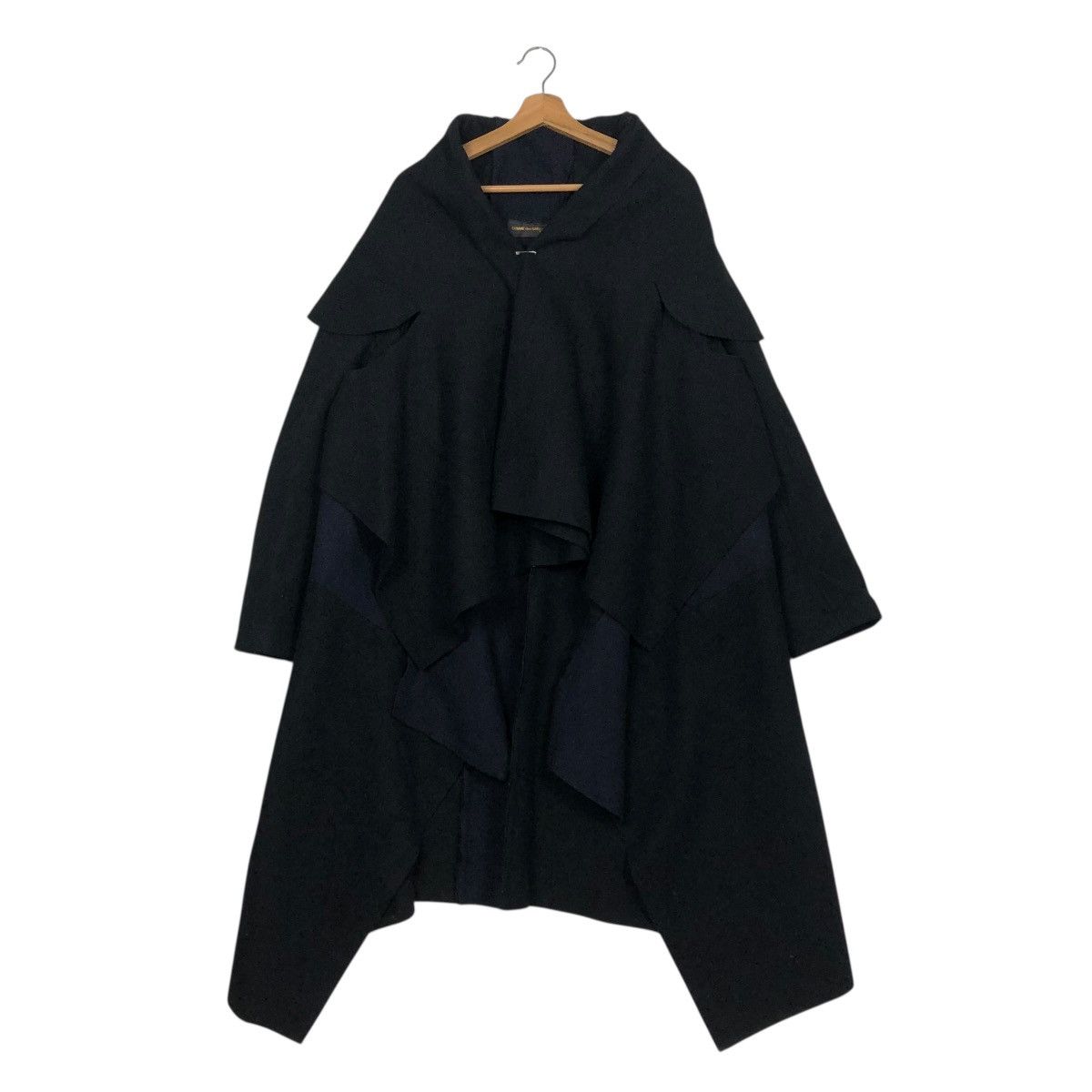Comme des Garcons 🔥VINTAGE 2003 CAPE JACKET WOOL OVERSIZE ASYMMETRIC DRAPED Size US M / EU 48-50 / 2 - 12 Thumbnail