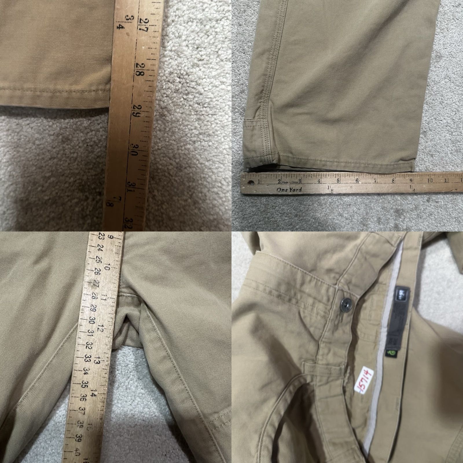 Vintage REI Co-op Trailsmith Double Knee Khaki Pants Mens 36x30 Regular Outdoors Hiking Canvas Cotton Blend Beige Straight Front Regular Pants Size US 36 / EU 52 - 8 Thumbnail