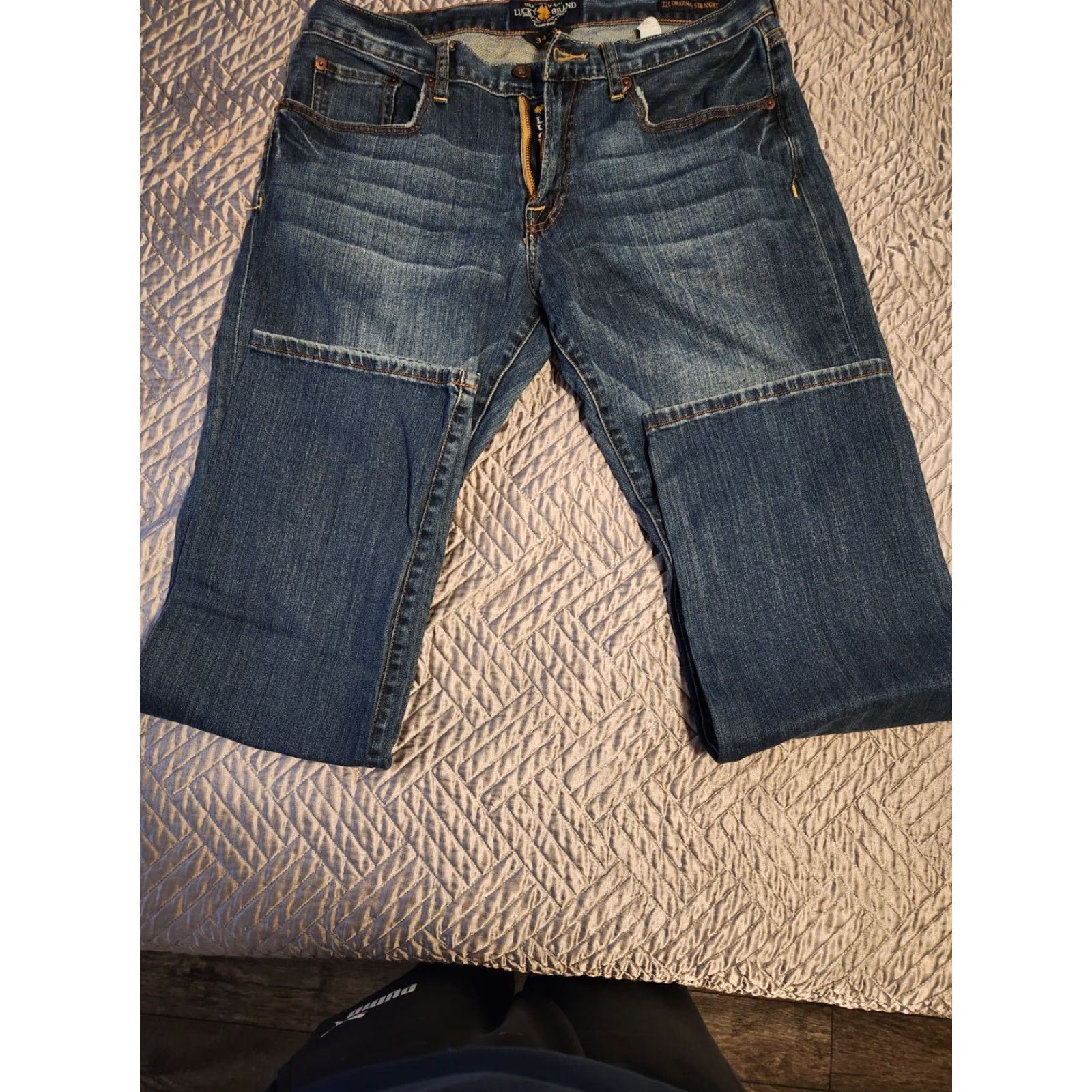 Lucky Brand Lucky Brand Jeans 221 Original Straight Denim Jeans 34 x 32 Men’s Pre Owned Regular 5-Pocket Blue Cotton Denim Straight Fit Classic Mens Pants Size US 34 / EU 50 - 5 Thumbnail