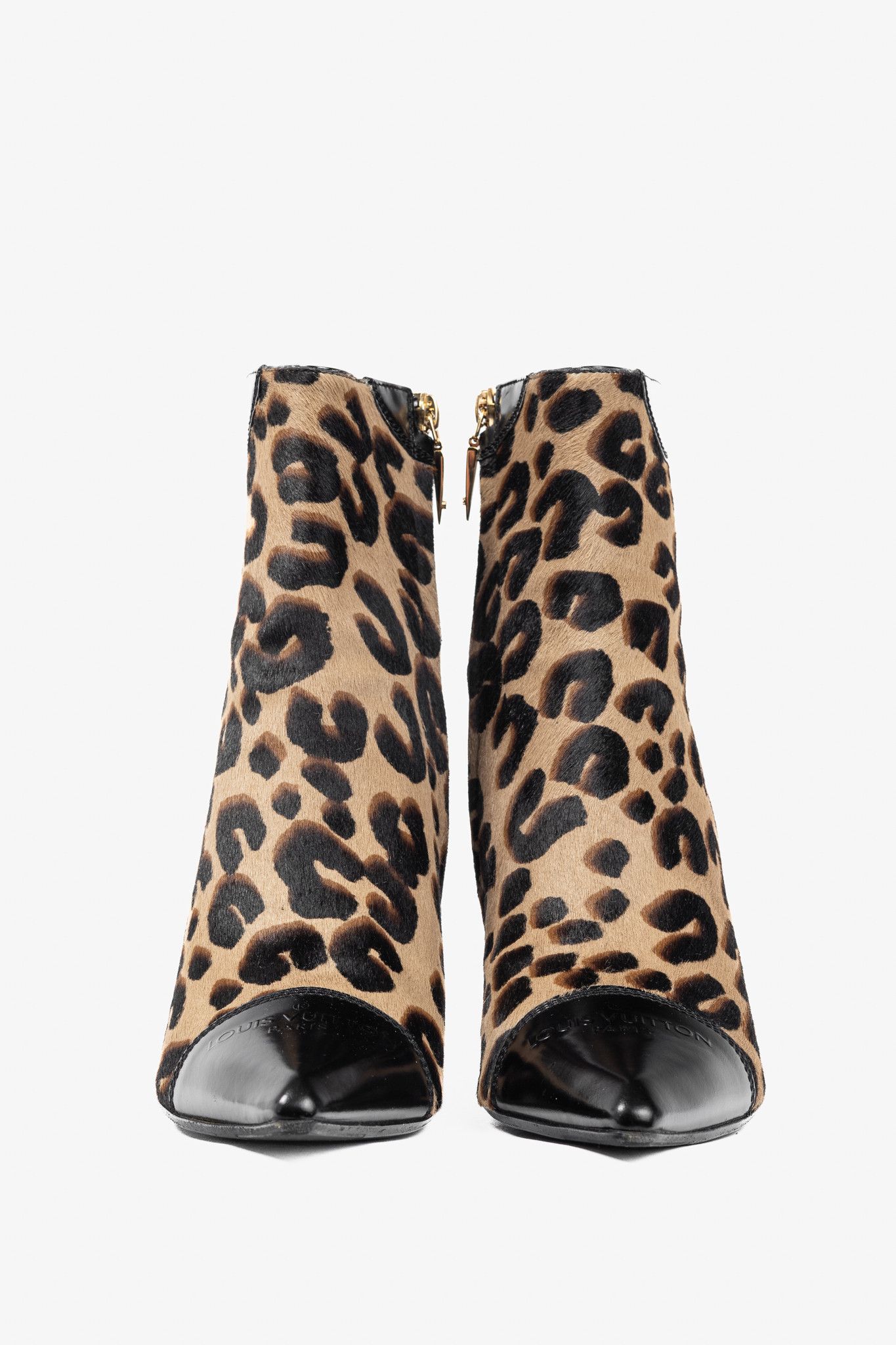 Louis Vuitton Louis Vuitton Wild Leopard Calf-Hair & Leather Ankle Boots Size US 8.5 / IT 38.5 - 2 Thumbnail