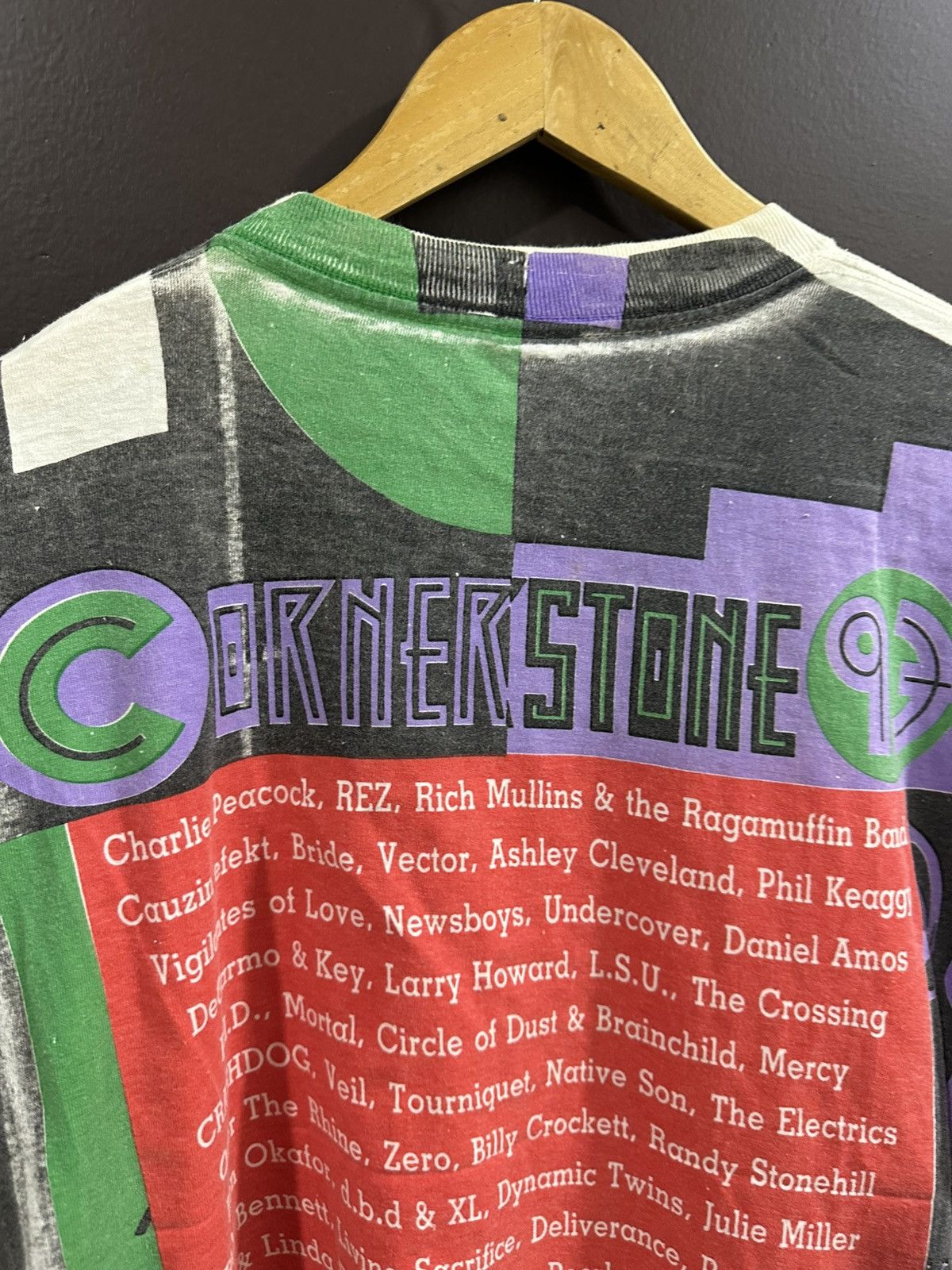 Band Tees × Vintage Vintage 1993 Corner Stones Festival AOP Shirt Size US XL / EU 56 / 4 - 13 Thumbnail