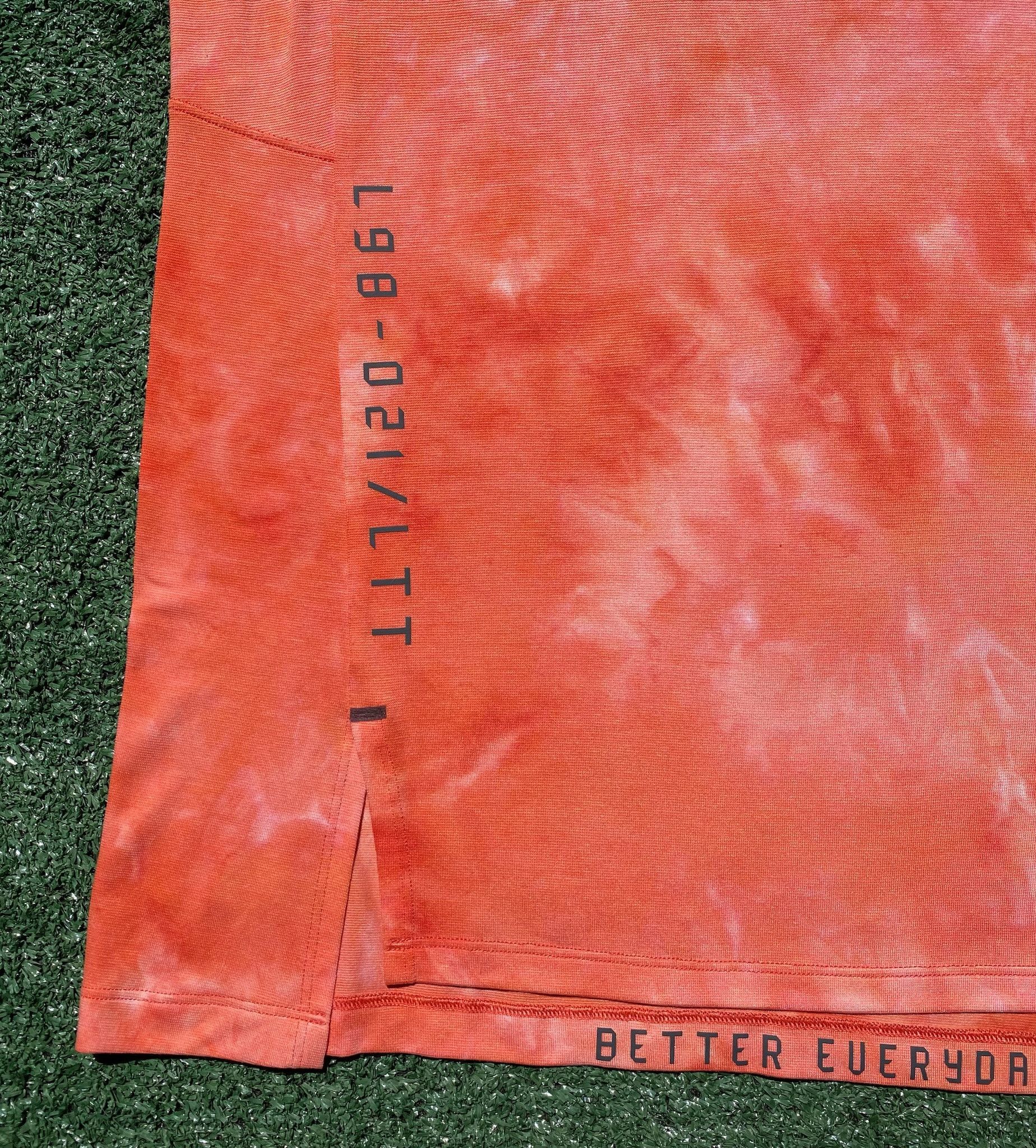Lululemon Lululemon Always Agile White Warm Coral Tie-Dye Shirt Medium Size US M / EU 48-50 / 2 - 4 Thumbnail