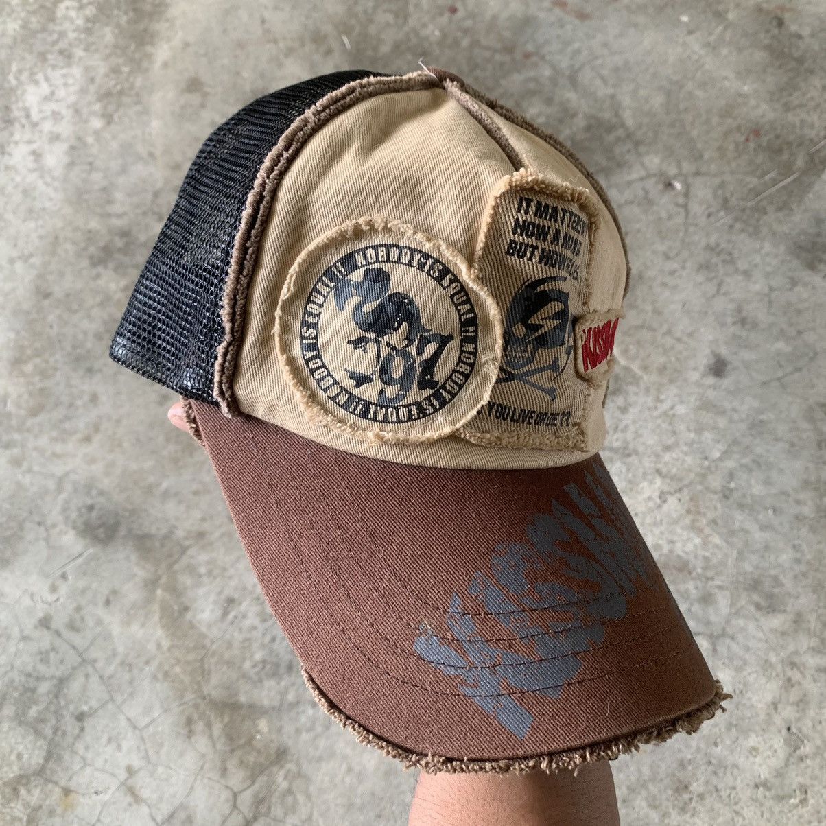 Japanese Brand Kissmark 2000’s Patches Trucker Cap Size ONE SIZE - 3 Thumbnail