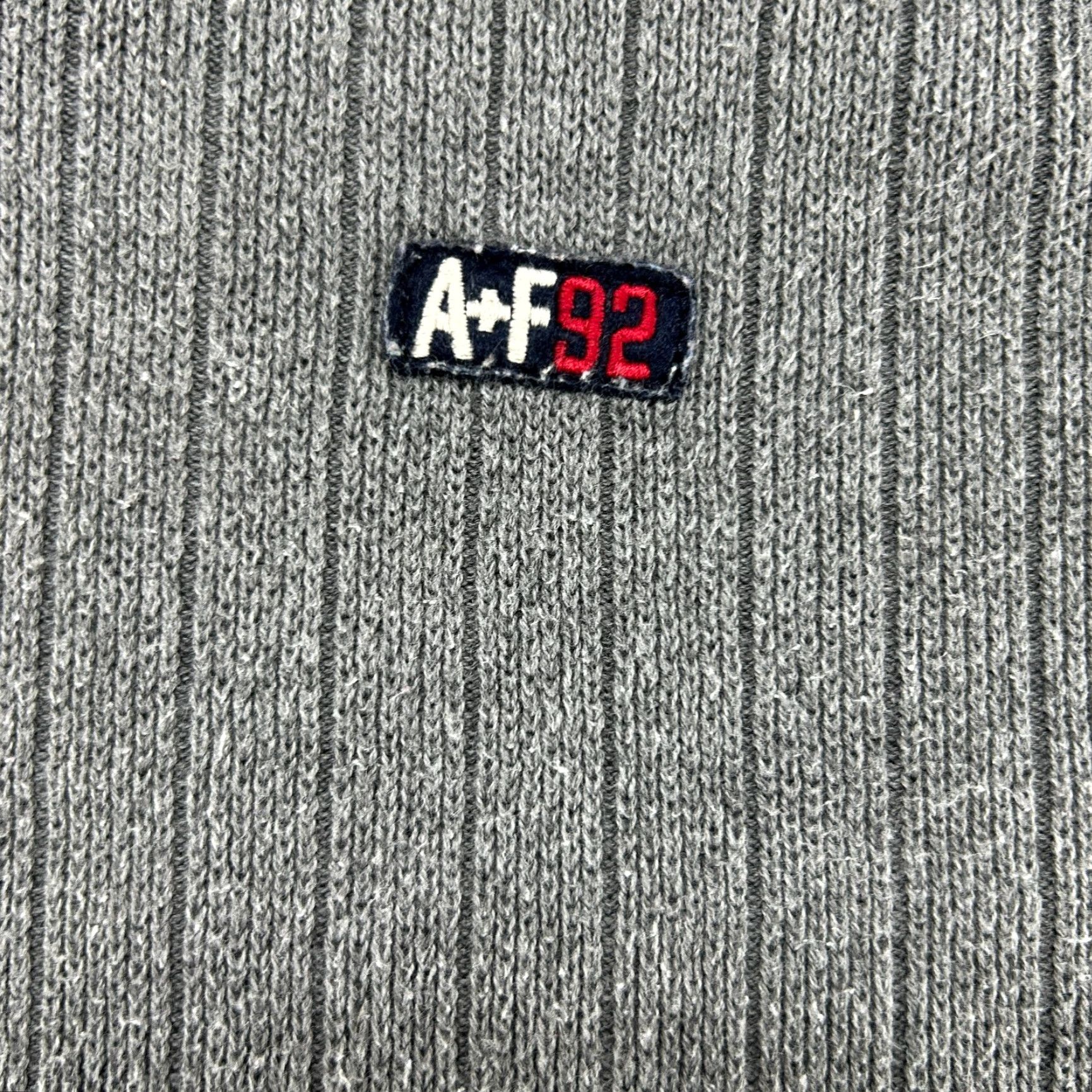Abercrombie & Fitch VINTAGE Abercrombie & Fitch Sweater Mens L Gray Cotton Wool V-Neck Ribbed 90s Size US L / EU 52-54 / 3 - 4 Thumbnail