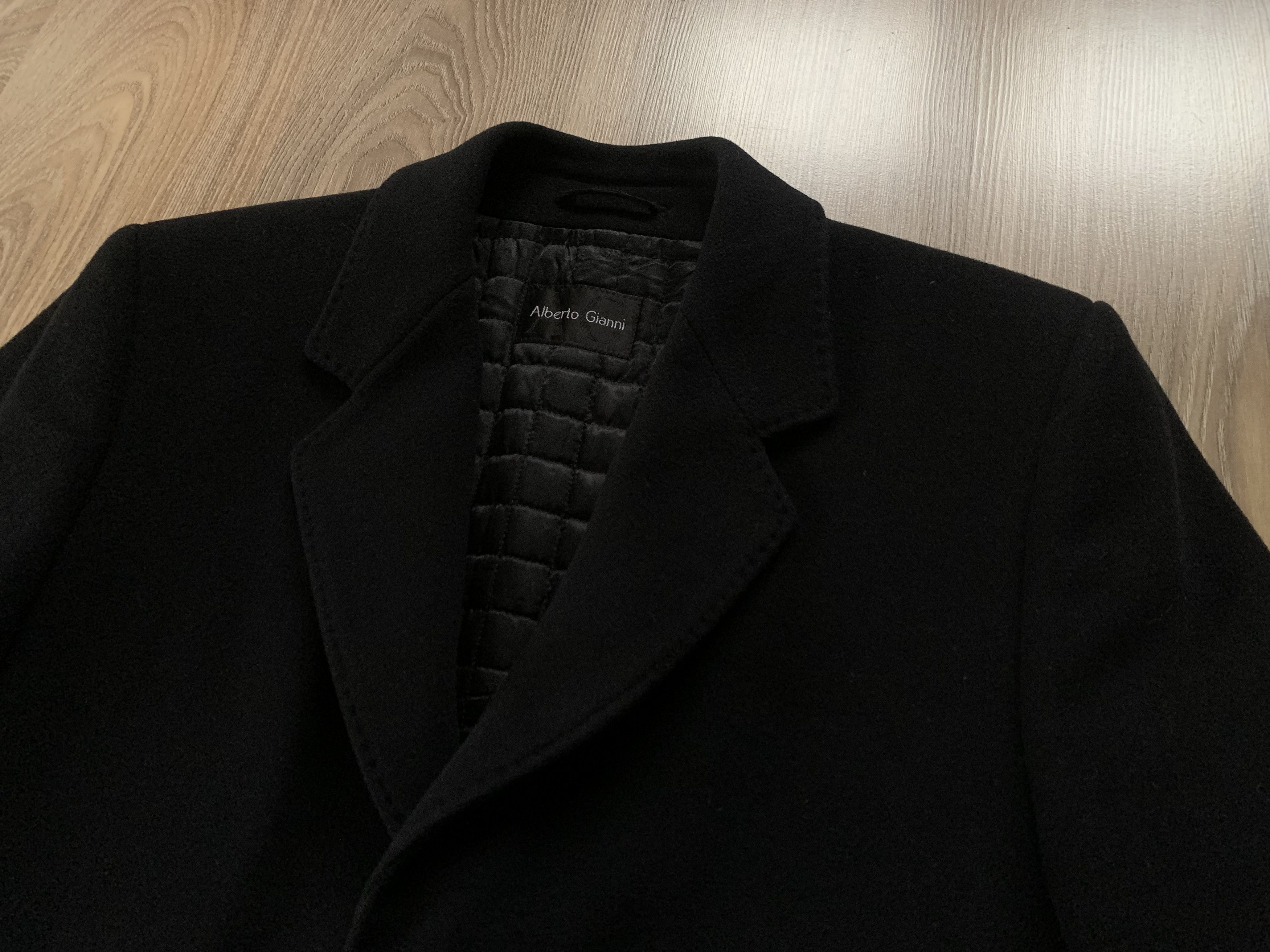 Other Alberto Gianni Cashmere Wool Blended Long Black Coat Size US L / EU 52-54 / 3 - 5 Thumbnail