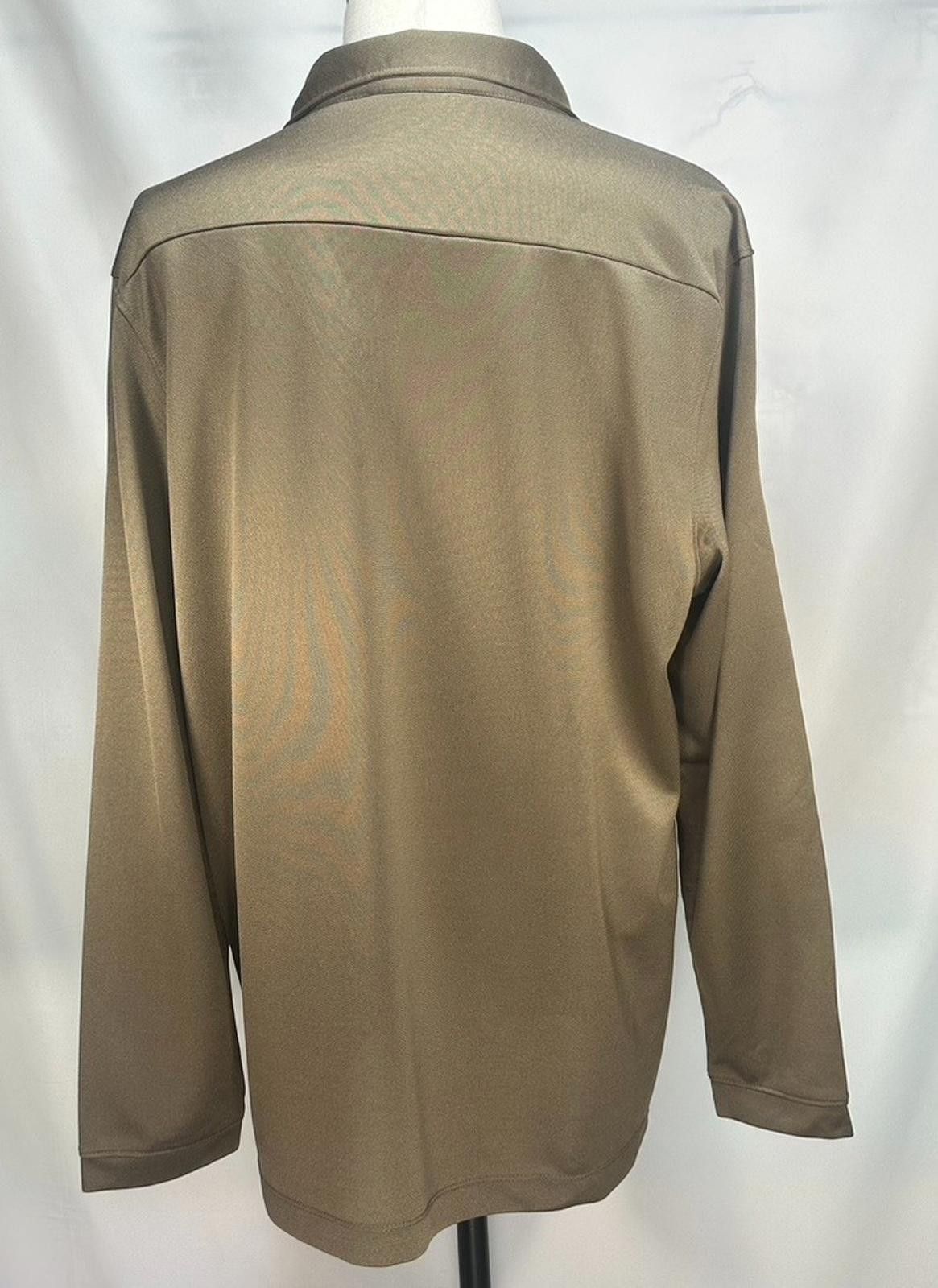 Axist Axist 1/4 Button Long Sleeve Pullover Shirt Copper Men's 2XL Size 48R - 2 Thumbnail