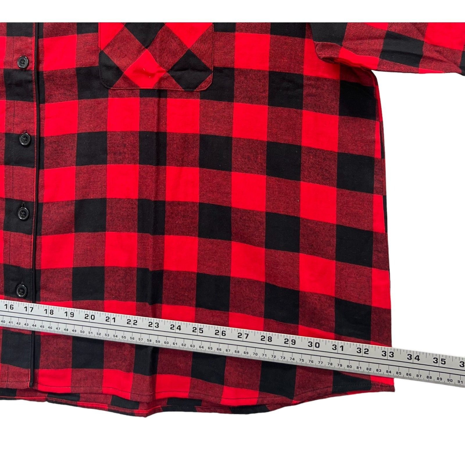 Other Wonder Shop - Women's Red Buffalo Check Flannel Pajama Set - Size ONE SIZE - 9 Thumbnail