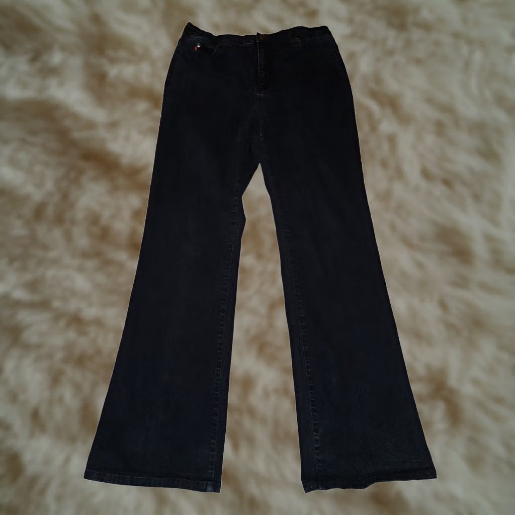 NYDJ NYDJ Womens Mid Rise Boot Cut Denim Stretch Workwear Blue Jeans Size 38" / US 16 / IT 52 - 1 Thumbnail