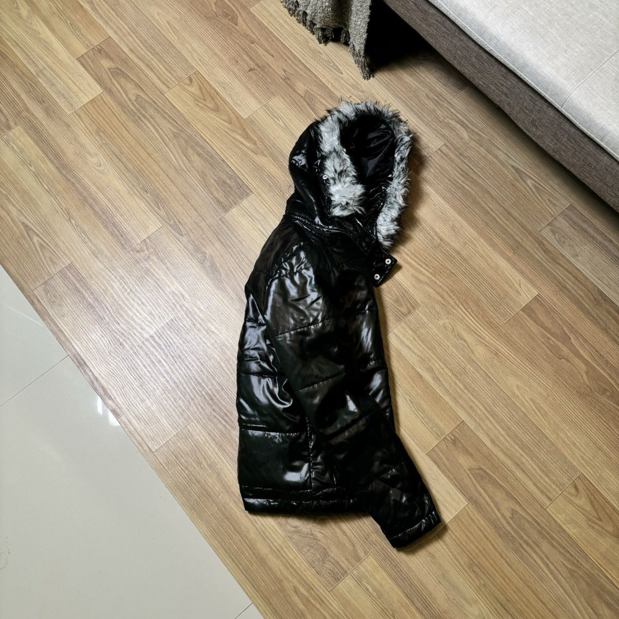 14th Addiction × If Six Was Nine × Le Grande Bleu (L.G.B.) Kriff Mayer Fur jacket down puffer IfSixWasNine LGB Style Size M / US 6-8 / IT 42-44 - 3 Thumbnail