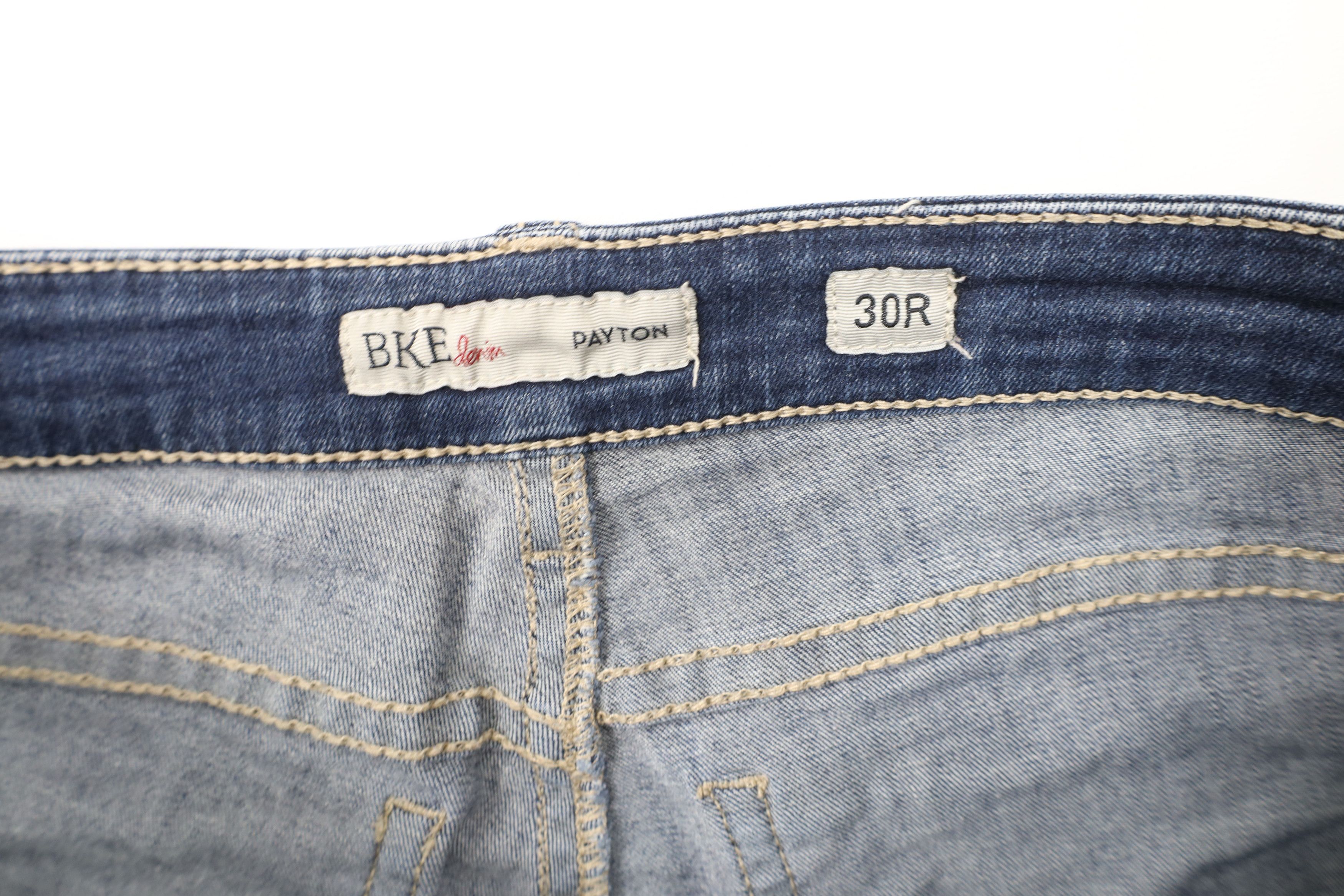 Vintage Buckle BKE Stitch Stretch Payton Flared Wide Leg Denim Jeans Size 30" / US 8 / IT 44 - 8 Thumbnail