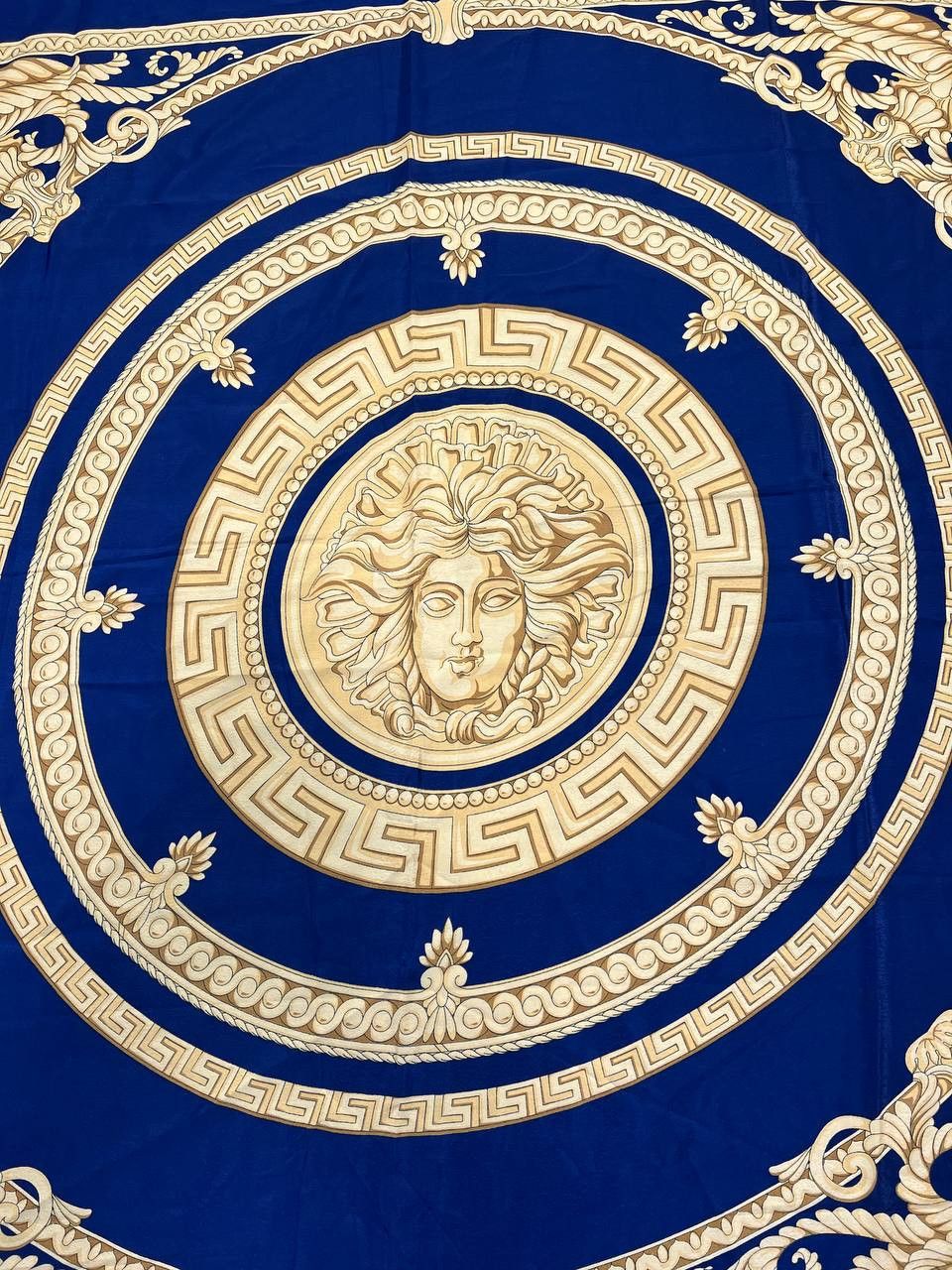 Versace Versace Gold Iconic 100%Silk Scarf Size ONE SIZE - 5 Thumbnail