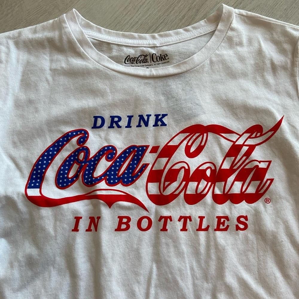 Designer Coke White Short Sleeve Logo Shirt Size S / US 4 / IT 40 - 2 Thumbnail