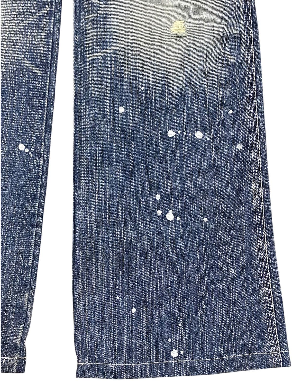 Edwin Vintage Japanese Brands Splatter Distressed Baggy Jeans Size US 35 - 12 Thumbnail