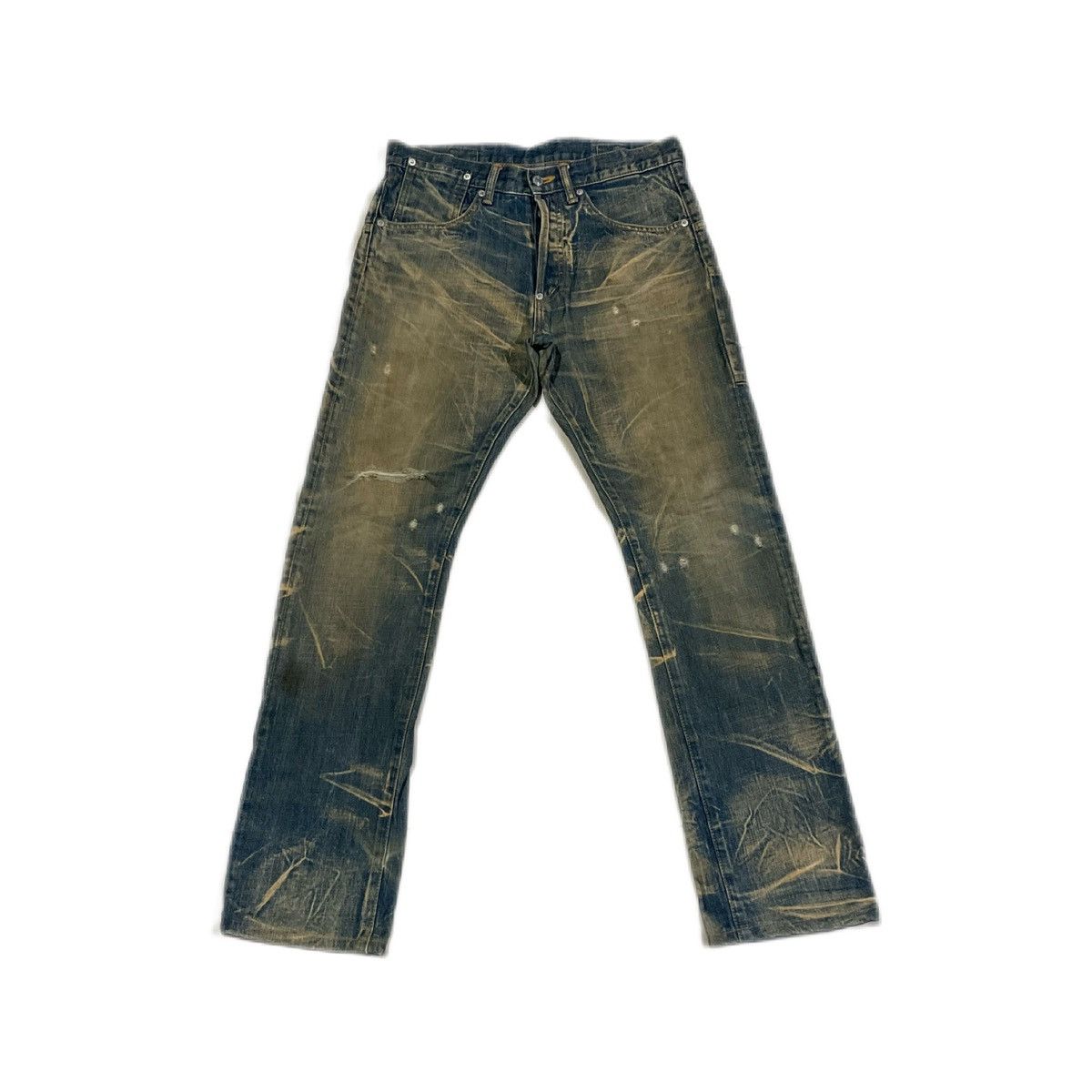 Swagger 🔥Y2K Archived Swagger Mud Wash Denim Distressed Size US 32 / EU 48 - 7 Thumbnail