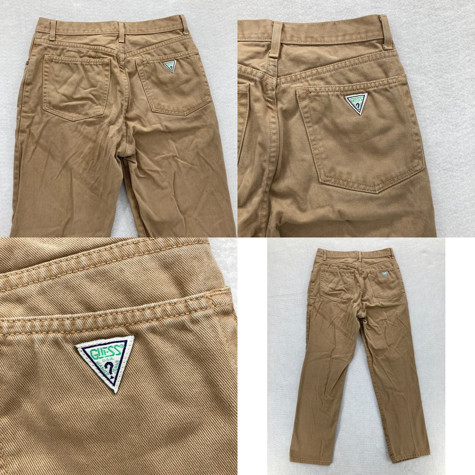 Guess VINTAGE GUESS Jeans Mens 32 30x30 Straight Leg Brown Denim 5-Pocket Logo 90s Size US 32 / EU 48 - 9 Thumbnail