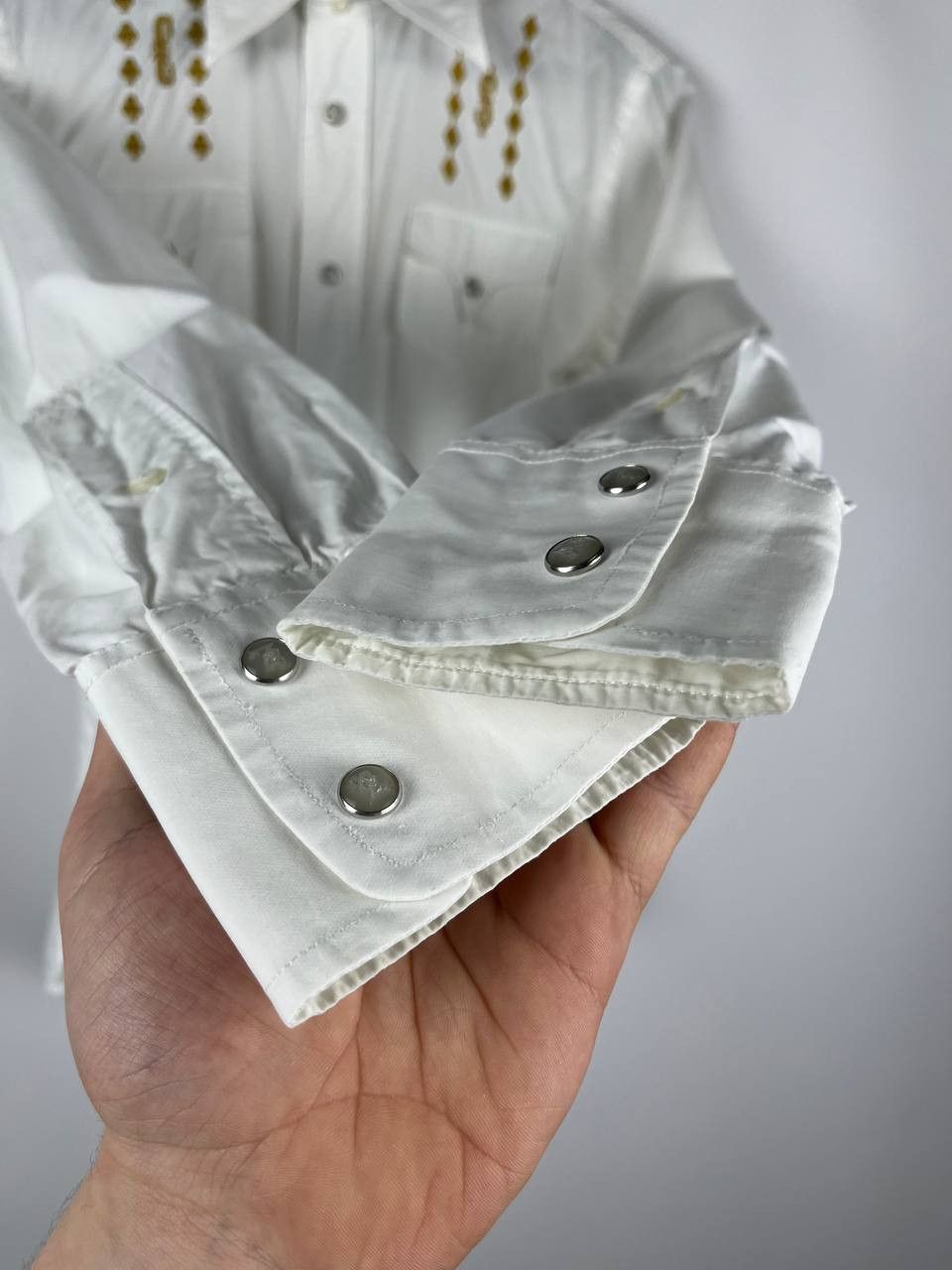 Diesel DIESEL Western Shirt Gold Embroidered Cards Dollar Sign Size US M / EU 48-50 / 2 - 5 Thumbnail
