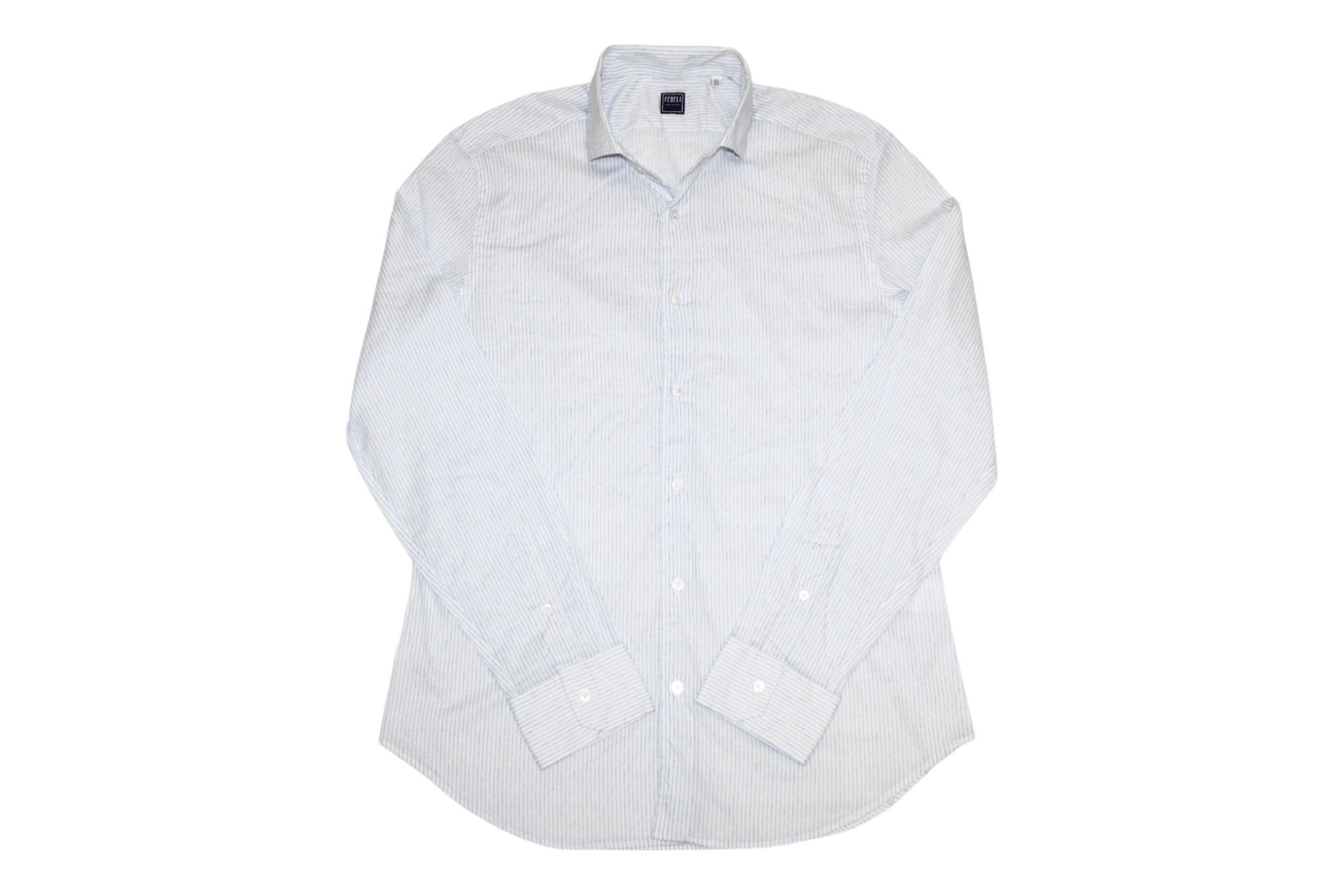 Fedeli Fedeli Bold Striped Cutaway-collar Poplin Shirt Size US L / EU 52-54 / 3 - 1 Thumbnail