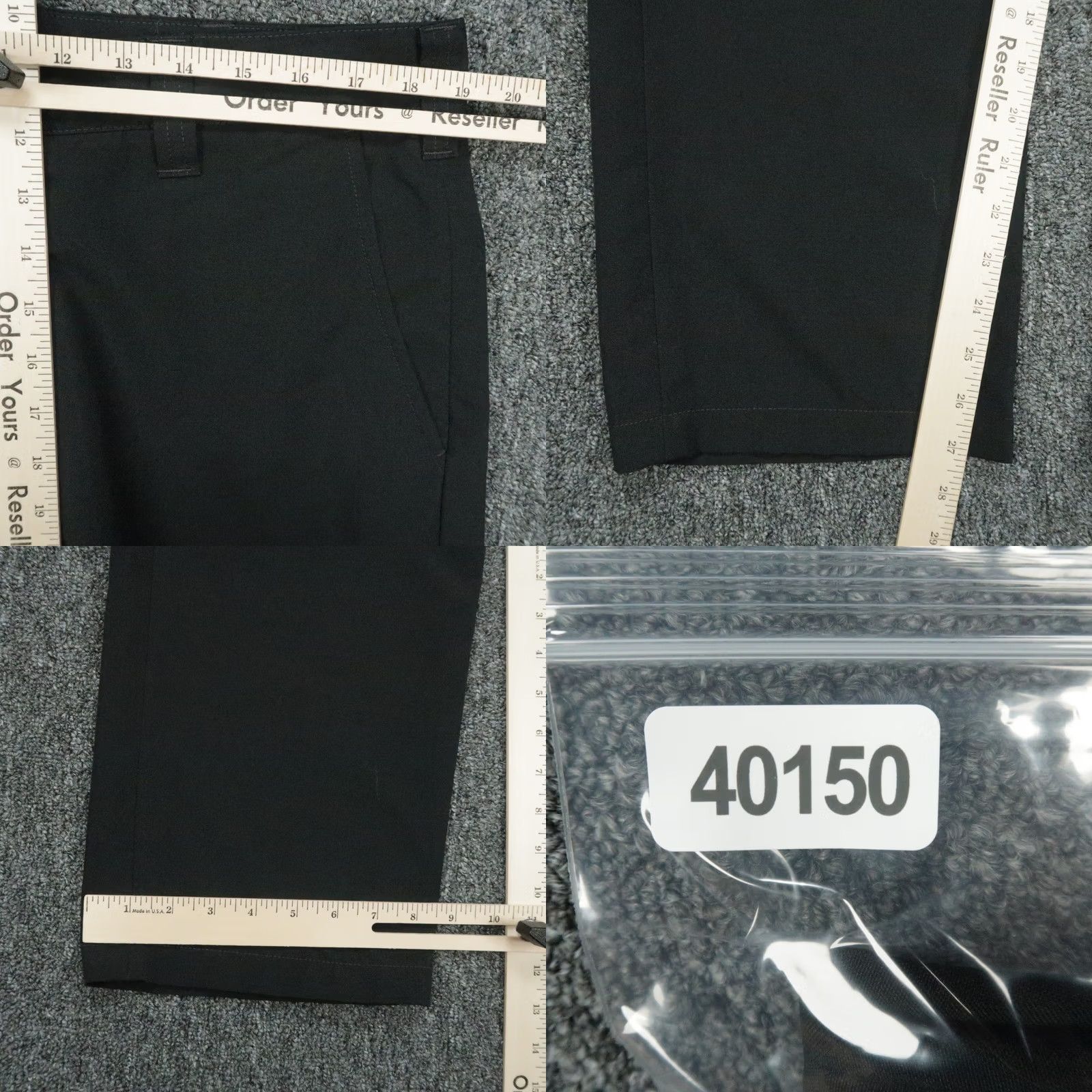 Vintage Bluffworks Pants Mens Black 37x28 Chino Straight Travel Work Play Trouser Size US 37 - 8 Thumbnail