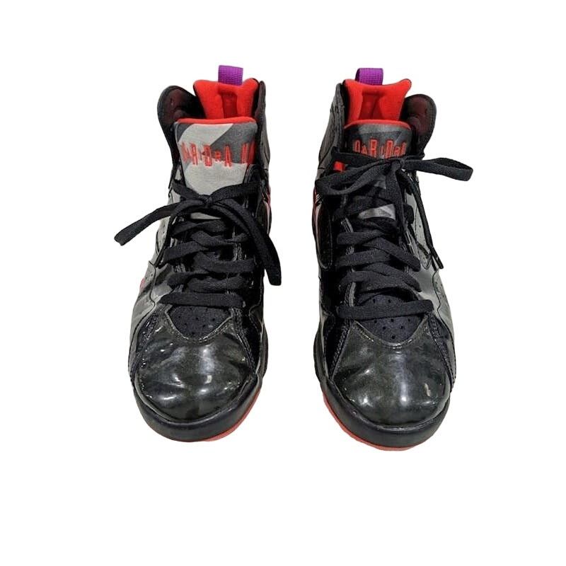 Nike Women's Air Jordan 7 Retro Black Gloss Sneakers - SIZE 9.5 Size US 9.5 / IT 39.5 - 4 Thumbnail