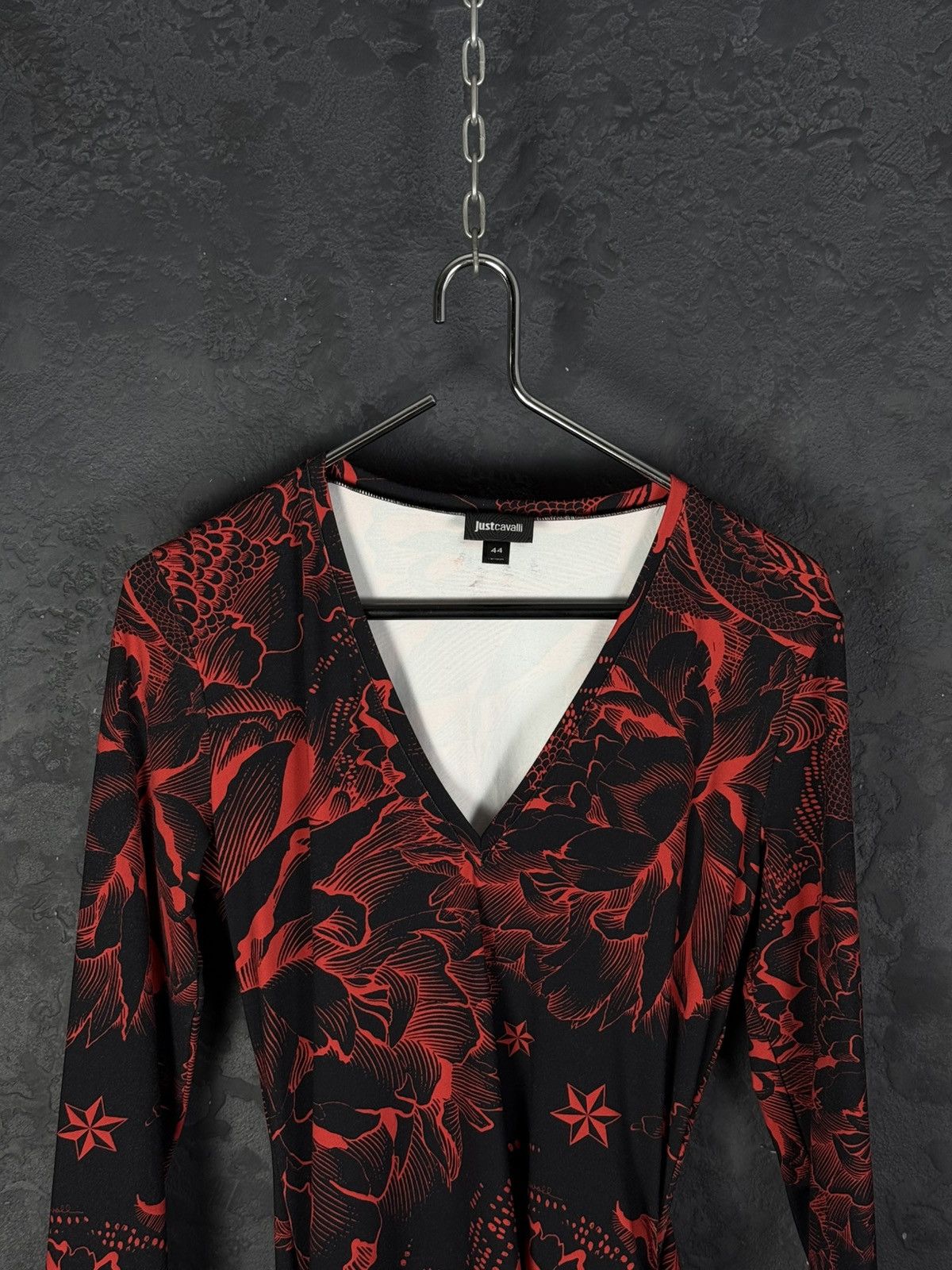Just Cavalli JUST CAVALLI RED ORIENTAL PRINT MINI DRESS Size M / US 6-8 / IT 42-44 - 5 Thumbnail