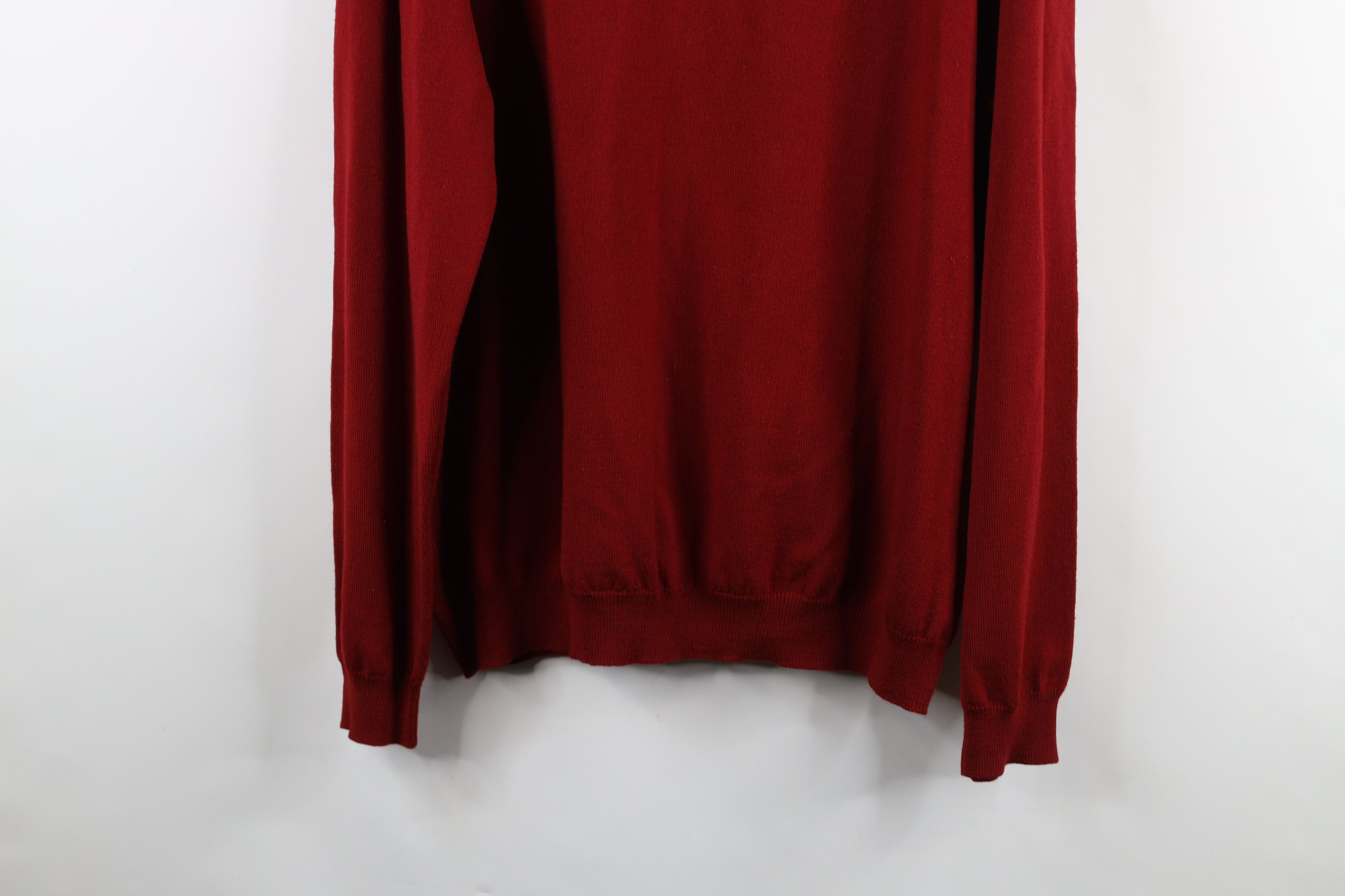 Eddie Bauer × Vintage Vintage 90s Eddie Bauer Knit Collared Pullover Sweater Red Size US XL / EU 56 / 4 - 10 Thumbnail