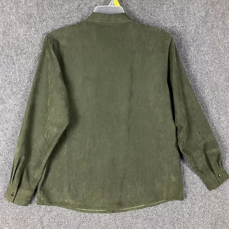 Sonoma Sonoma Button Up Top Women's Large 14/16 Suede Long Sleeve Size L / US 10 / IT 46 - 6 Thumbnail