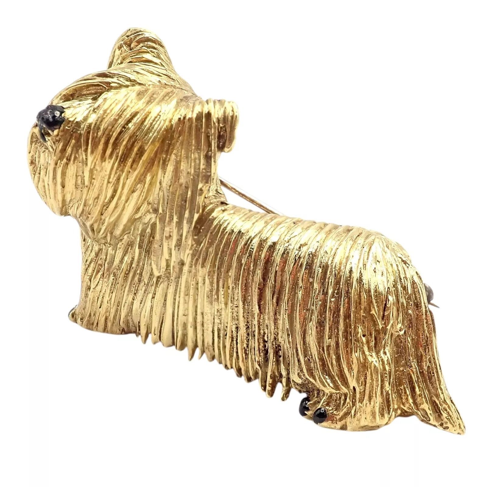 Tiffany & Co. Tiffany & Co 18k Yellow Gold Enamel Dog Terrier Brooch Pin Size ONE SIZE - 7 Thumbnail