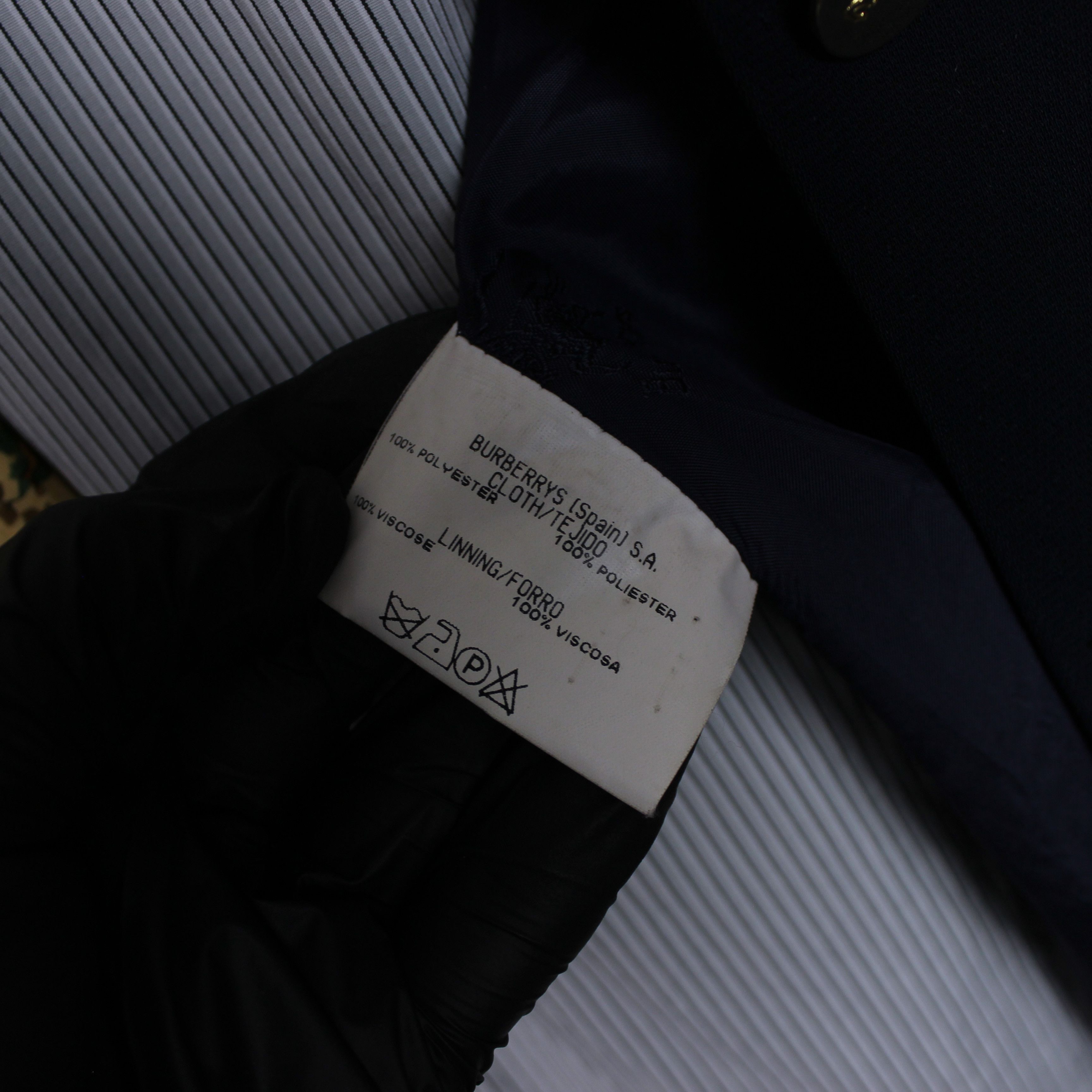 Burberry Burberrys women blazer M L rarity navy blue Size 44R - 8 Thumbnail
