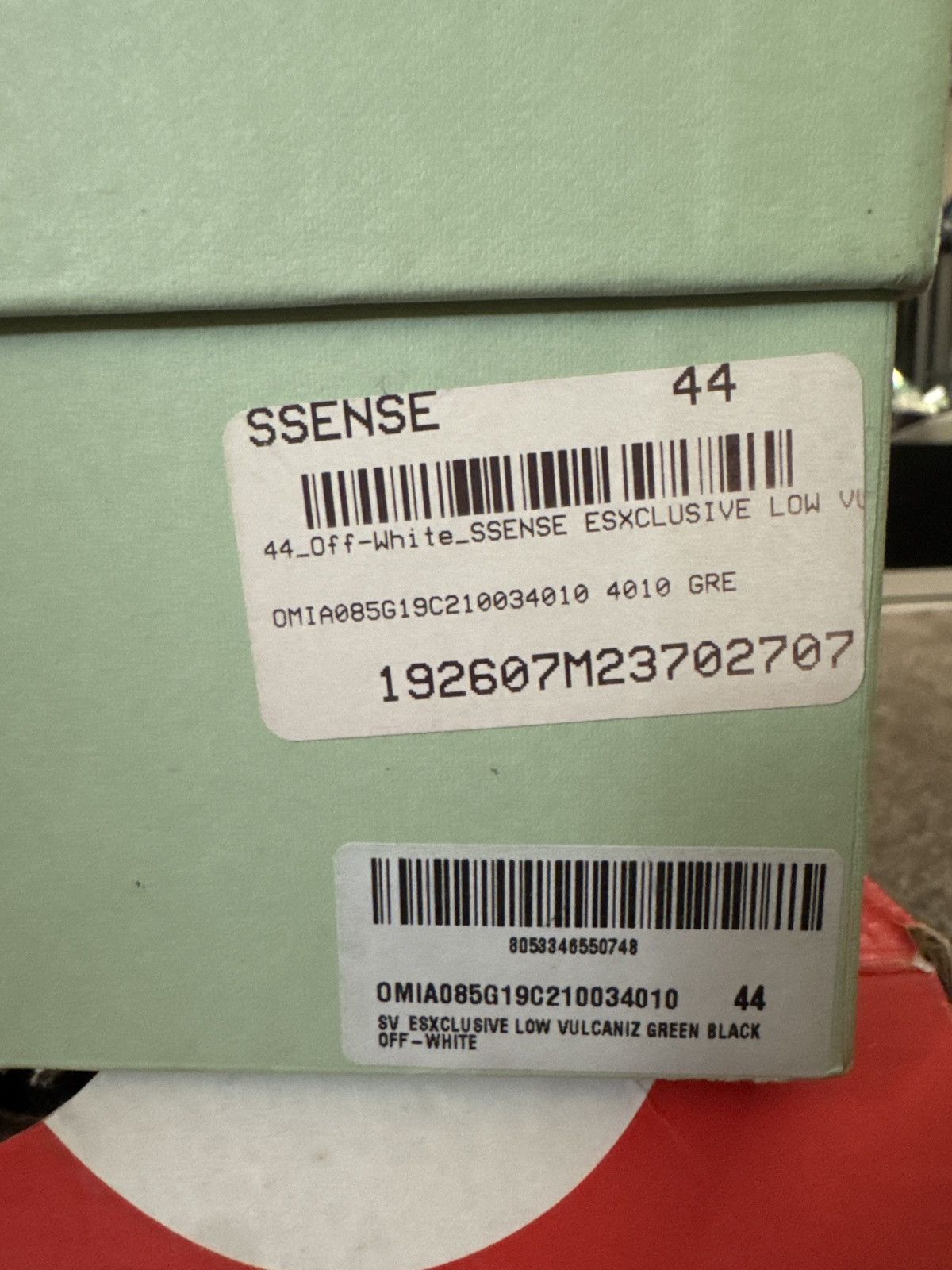 Off-White SV Exclusive Low Vulcaniz Green & Black Size US 11 / EU 44 - 8 Thumbnail