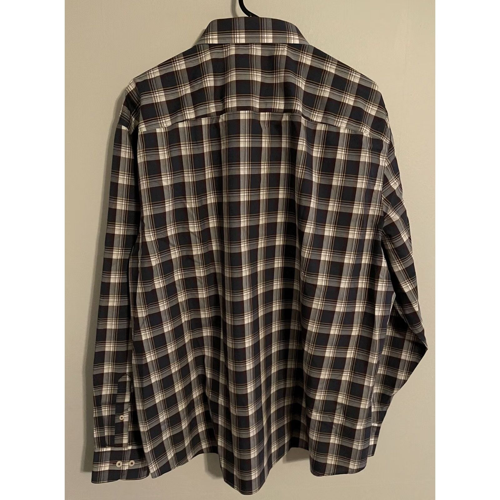 UNTUCKit UNTUCKit Barossa Multicolor Plaid L/S Button-Up Dress Shirt Mens 3XL Regular Knit 100% Cotton Size 48R - 5 Thumbnail