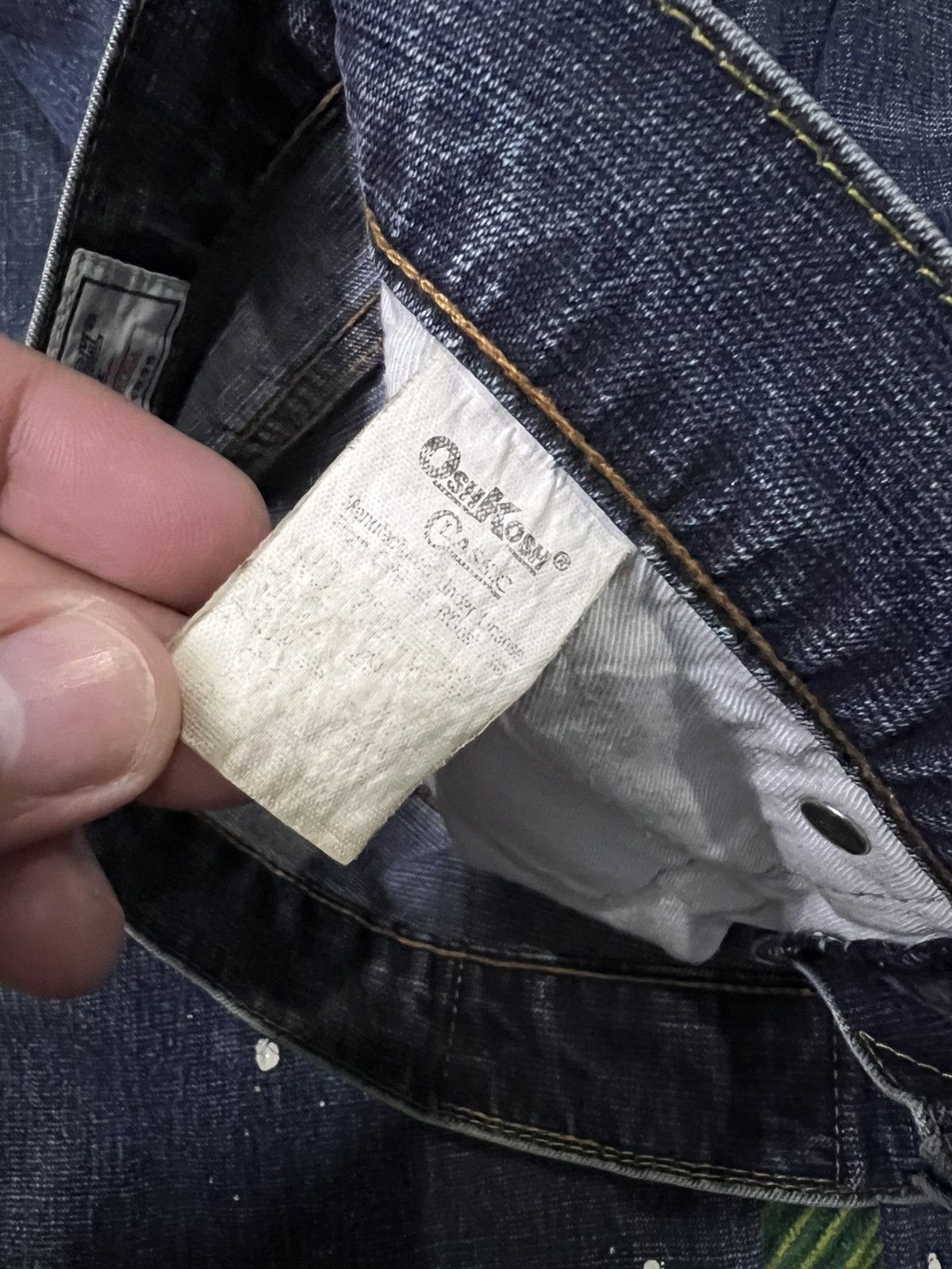 If Six Was Nine × Le Grande Bleu (L.G.B.) × Oshkosh Vintage 90’s Oshkosh Distress Painter Punk Jeans Size US 30 / EU 46 - 22 Thumbnail