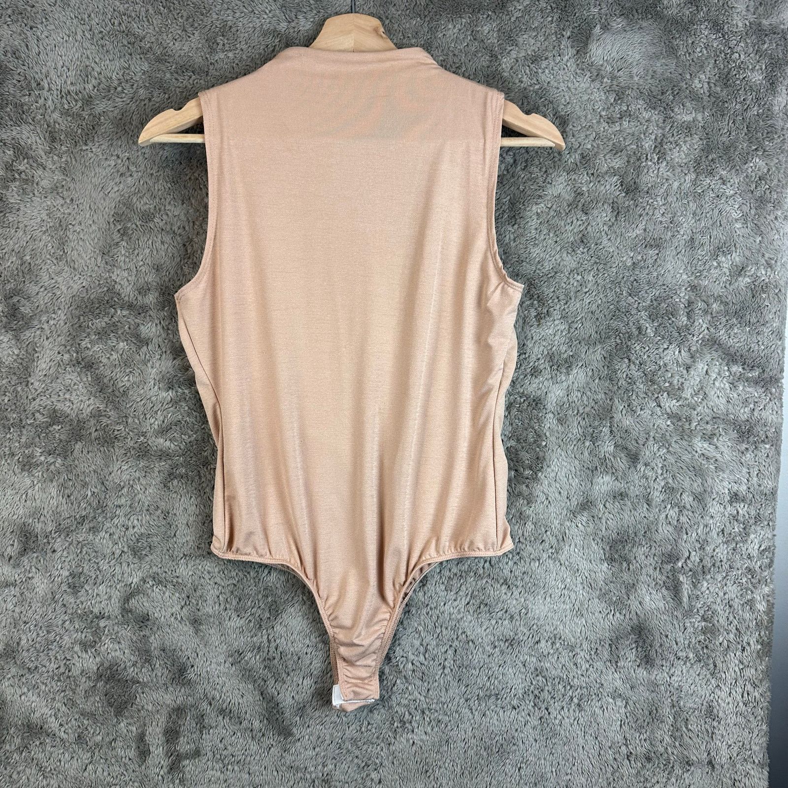 Other Mikey & Joey Mock Neck Bodysuit L Large Nude Beige Size L / US 10 / IT 46 - 2 Thumbnail