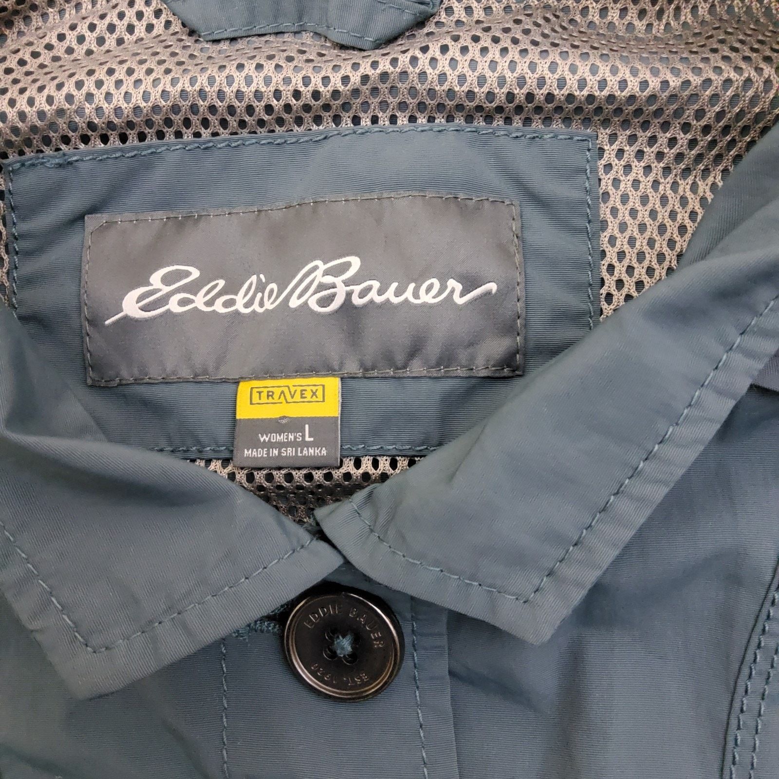 Eddie Bauer Eddie Bauer Travex Blue Button Closure Women’s Sz L Nylon Size L / US 10 / IT 46 - 2 Thumbnail